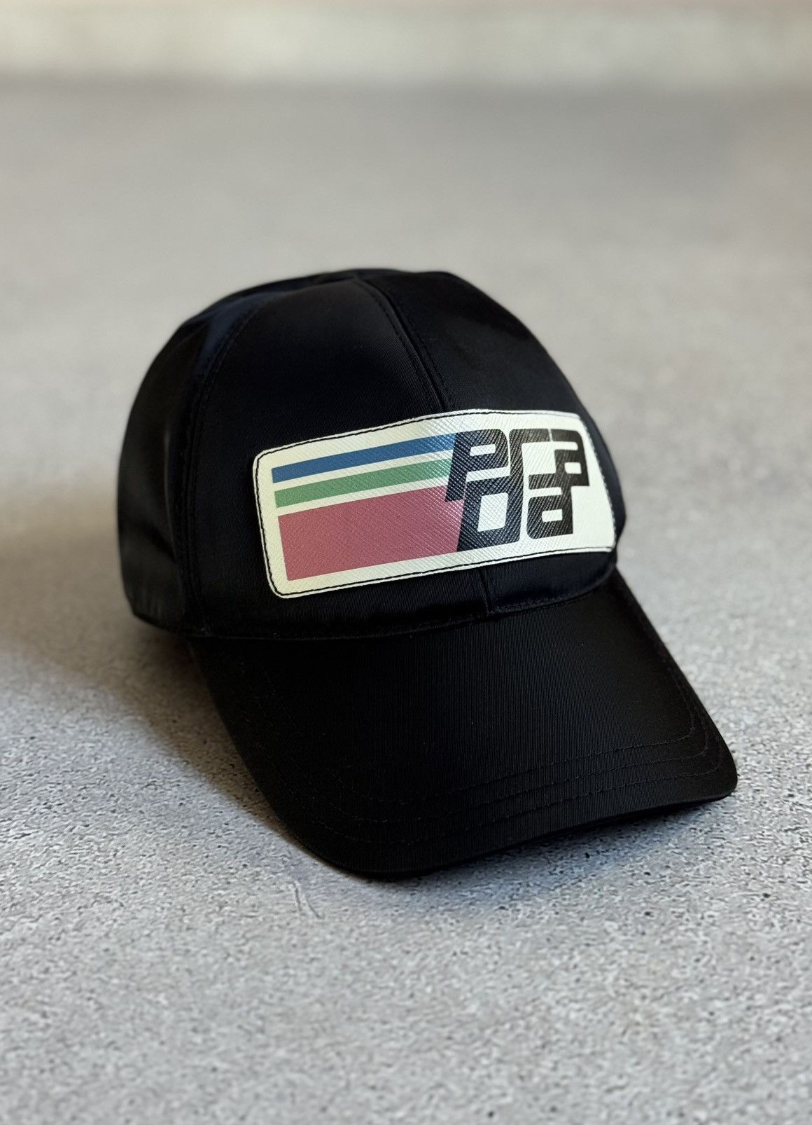 Prada Prada Saffiano Logo Nylon Baseball Cap Size ONE SIZE - 6 Thumbnail
