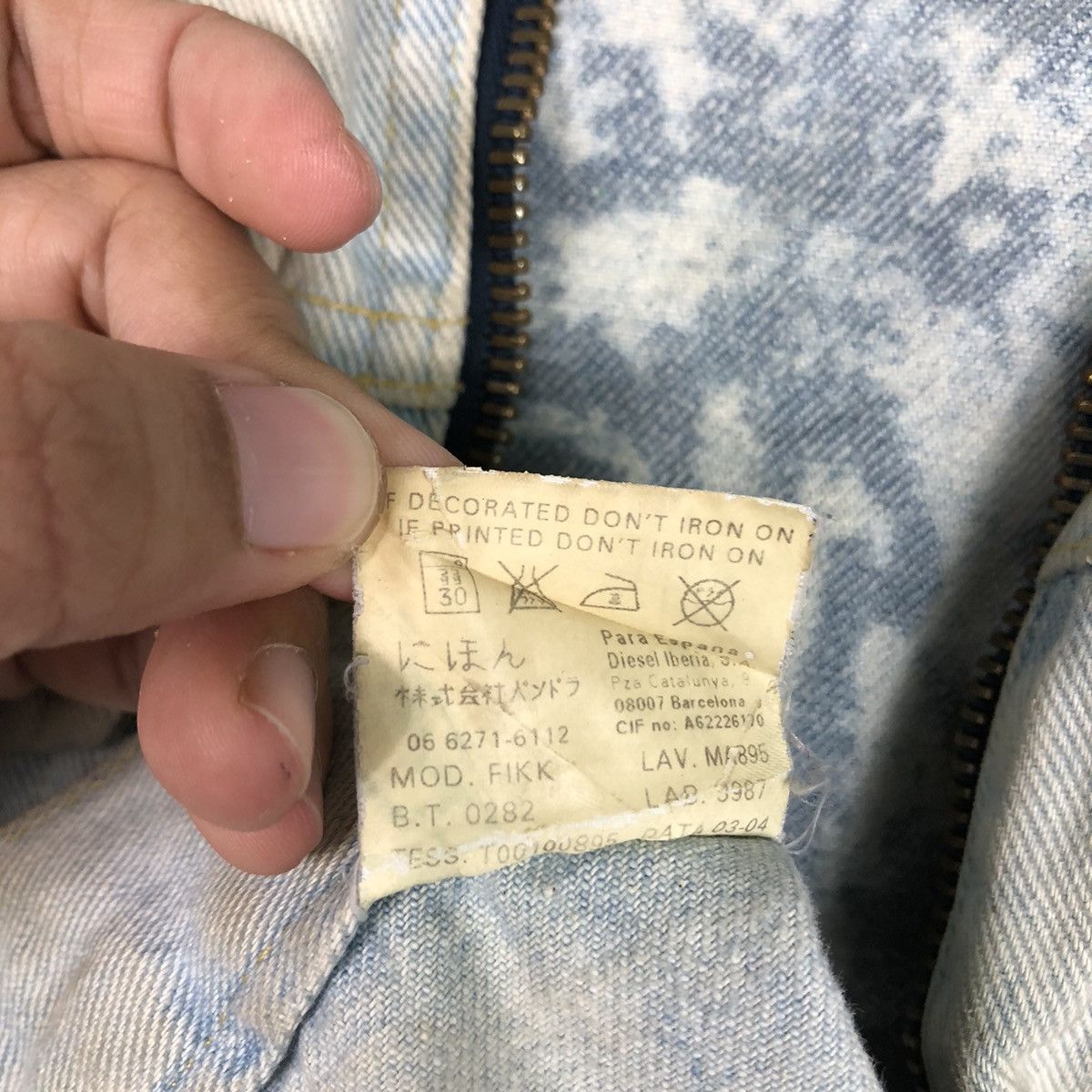 Diesel 📌Cropped Denim Biker Jacket Diesel Acid Wash Design Size US S / EU 44-46 / 1 - 23 Thumbnail