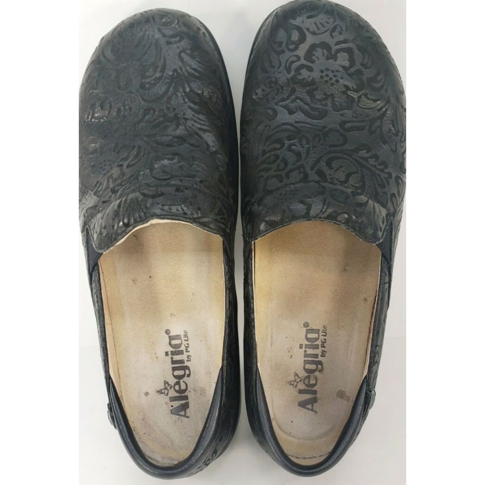 Vintage Alegria Women's Keli Professional Clog Black Floral Pattern Sz 9M 40EU Size ONE SIZE - 6 Thumbnail