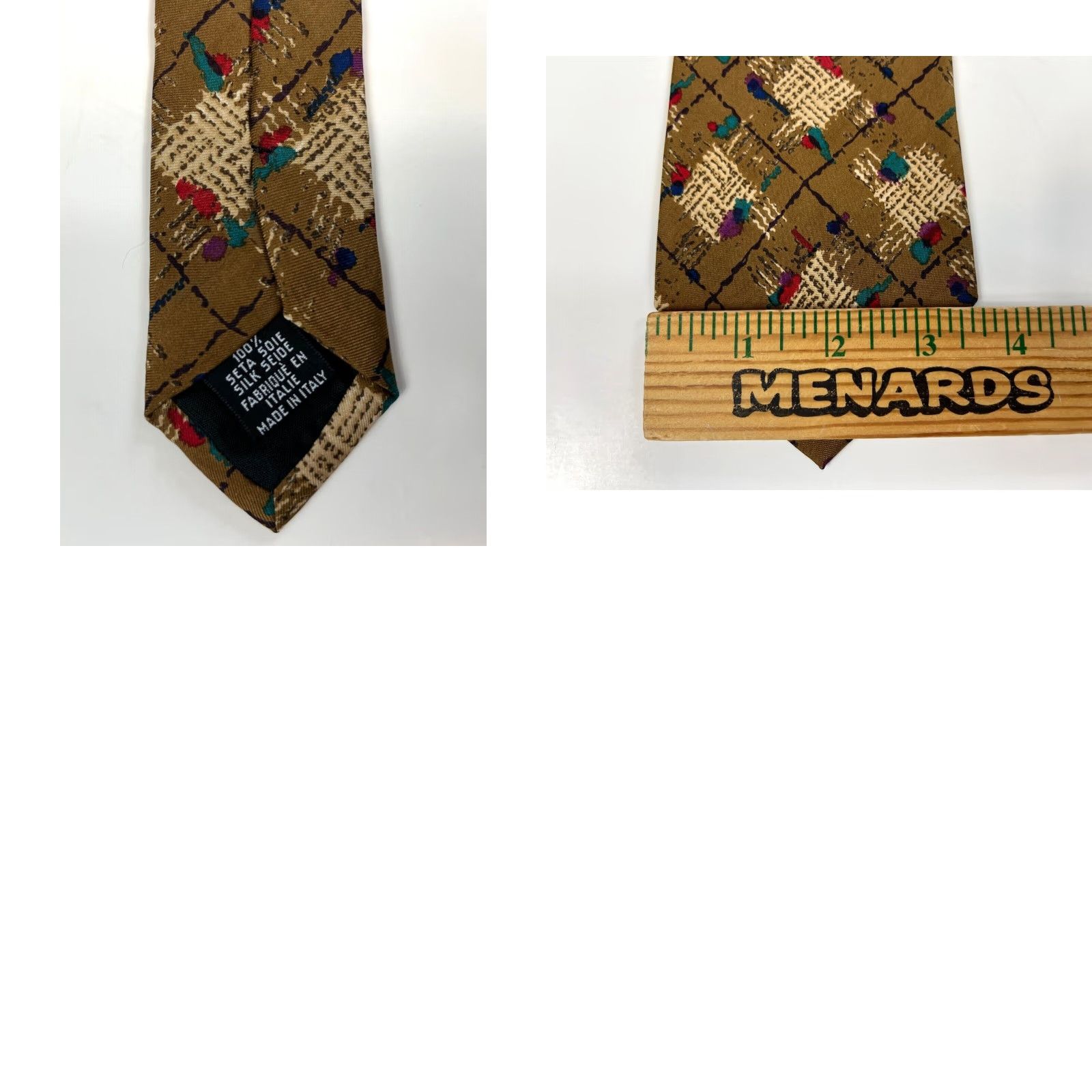 Hugo Boss VINTAGE Hugo Boss Silk Tie Abstract Made in Italy Men's Vintage Silk Tie Size ONE SIZE - 8 Thumbnail