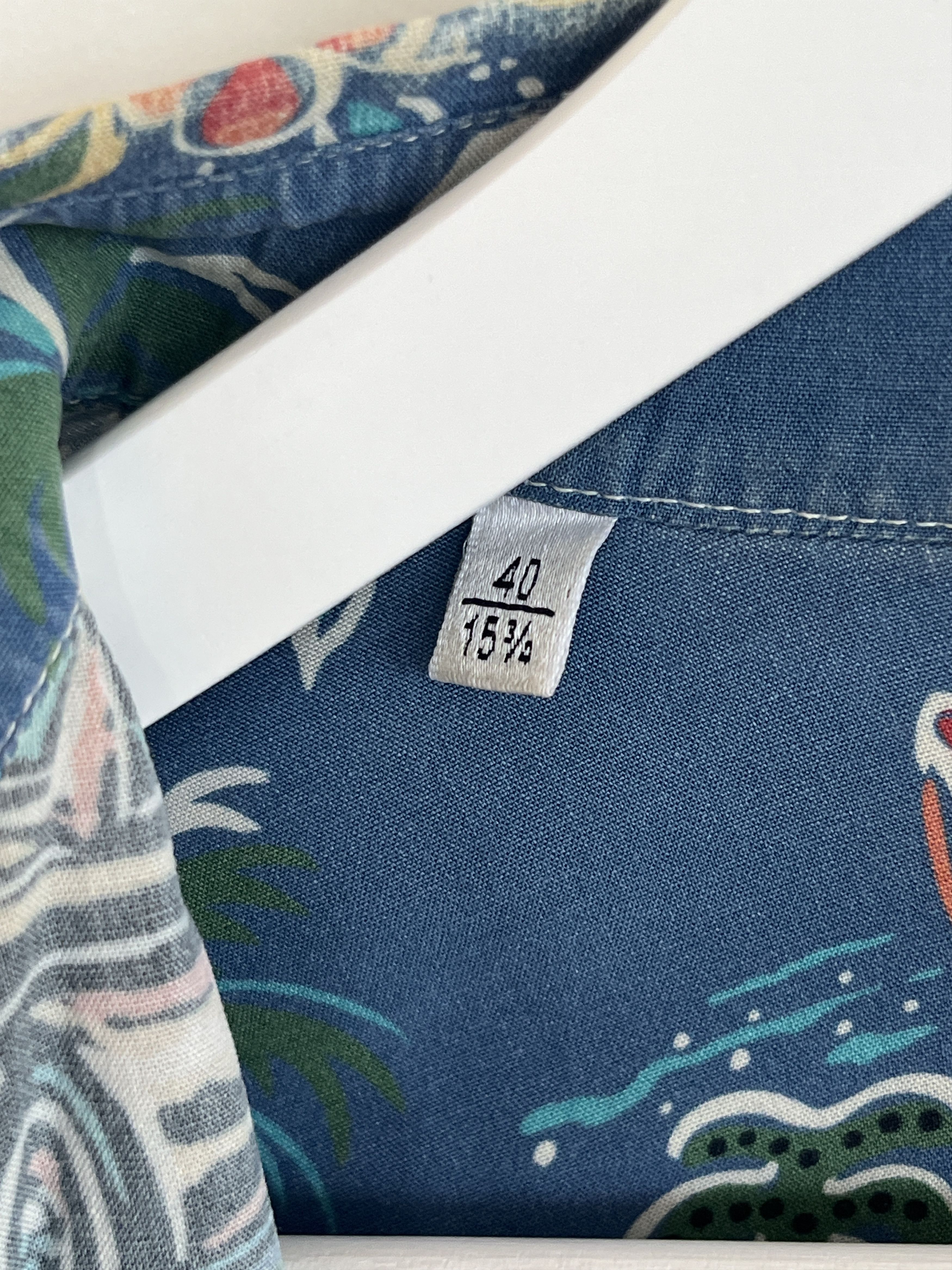 Saint Laurent Paris SS17 Hawaiian Blue Cuban Carprint Shirt Size US M / EU 48-50 / 2 - 4 Thumbnail