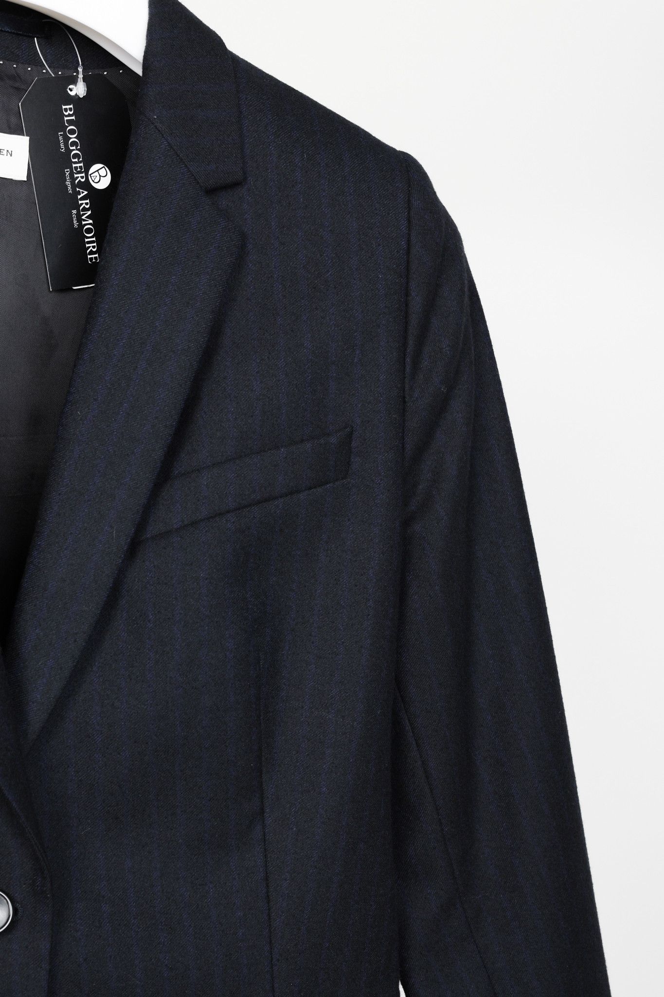 Dries Van Noten Dries Van Noten Navy Wool Blazer Size S / US 4 / IT 40 - 5 Thumbnail