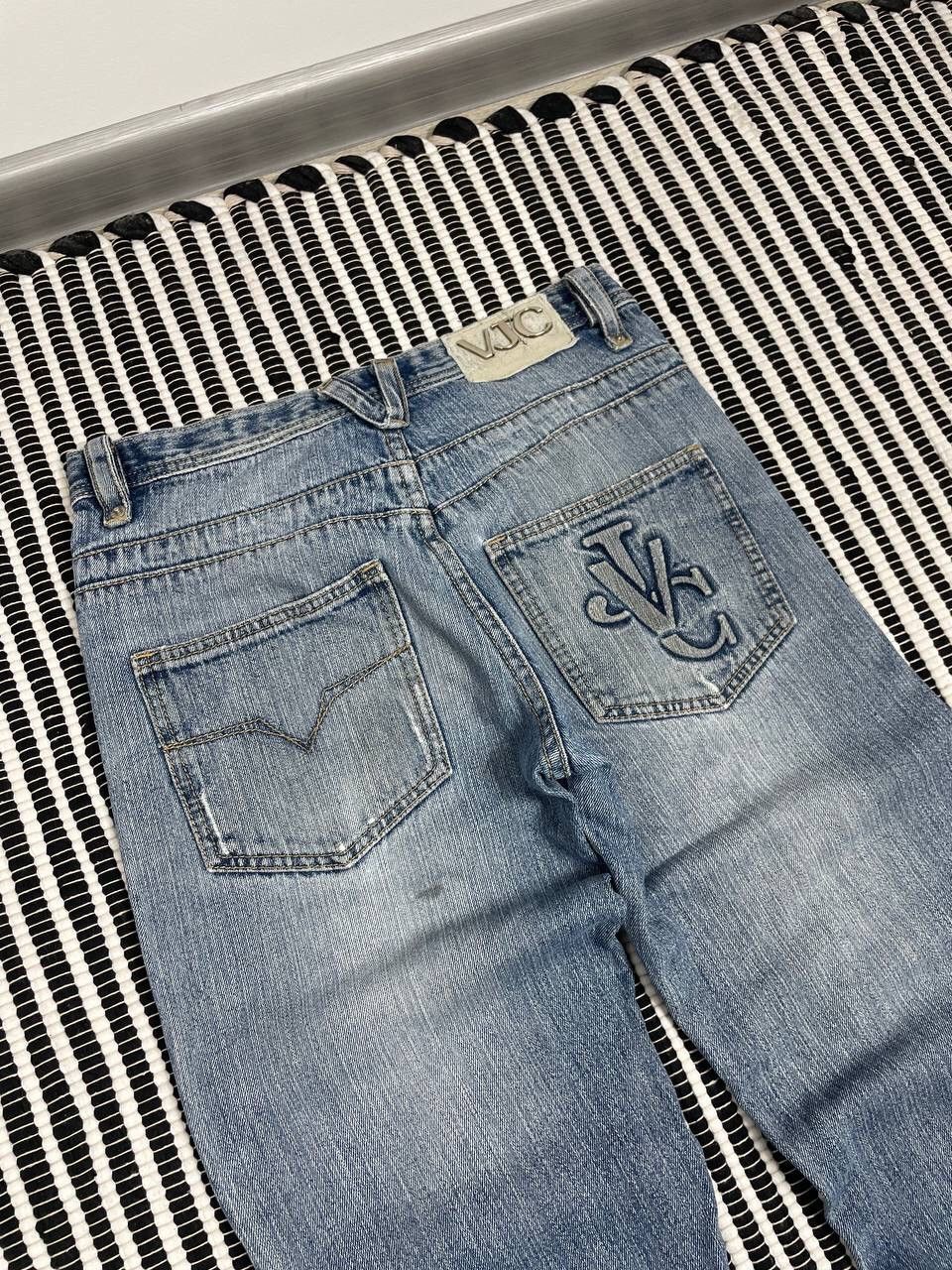 Japanese Brand × Versace Jeans Couture × Vintage Vintage Versace Jeans Couture Distressed Denim Pants Y2K Size US 30 / EU 46 - 3 Thumbnail