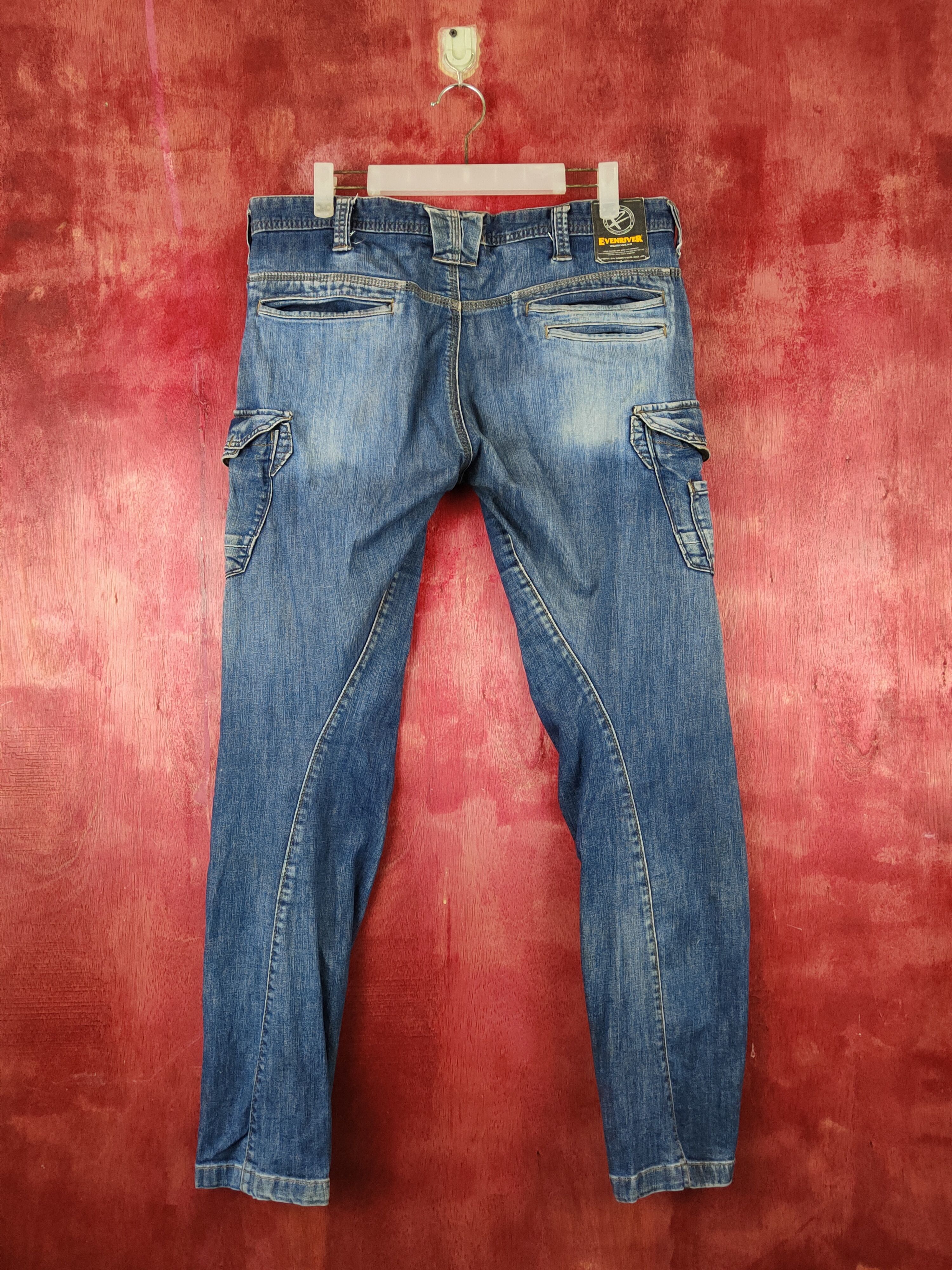 Japanese Brand × Vintage Evenriver Blue Faded Distressed Ripped Jeans #S1856 Size US 31 - 7 Thumbnail