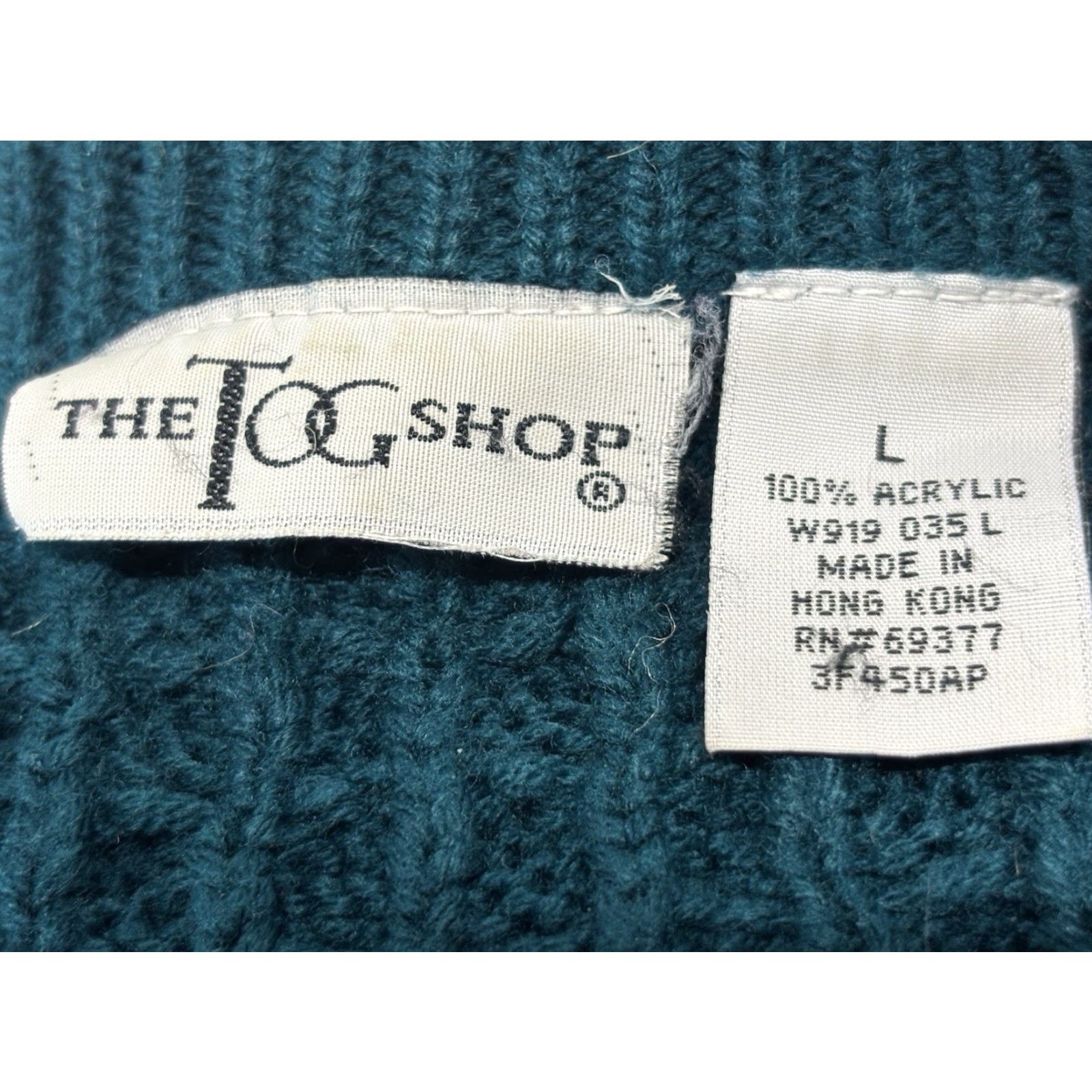 Greats VINTAGE The Tog Shop Knit Cardigan Sweater Large Teal Long Sleeve Button Accents Womens Size L / US 10 / IT 46 - 7 Thumbnail