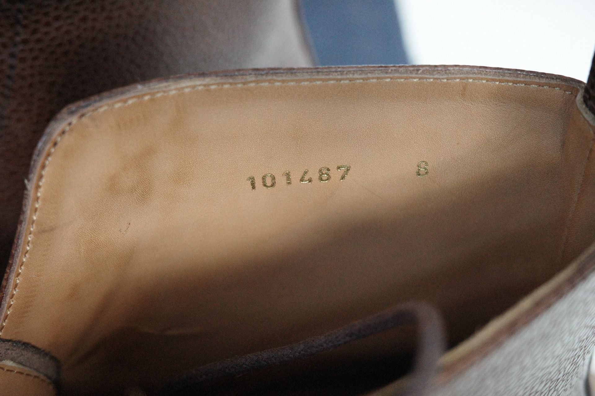 Meermin Brown Country Calf Pebbled Leather Derby Boot Size US 9 / EU 42 - 5 Thumbnail