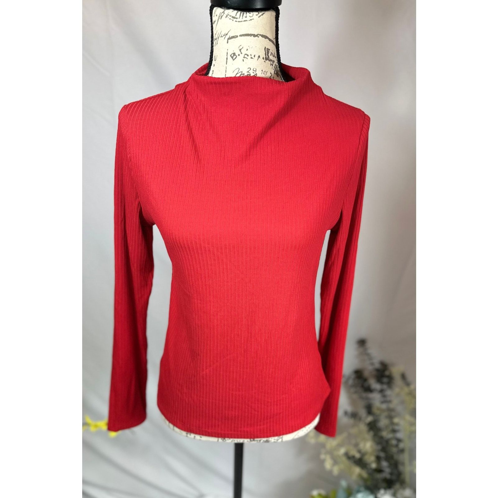 Other A New Day Boat Neck Long Sleeve Knit Top Red size M Size M / US 6-8 / IT 42-44 - 6 Thumbnail