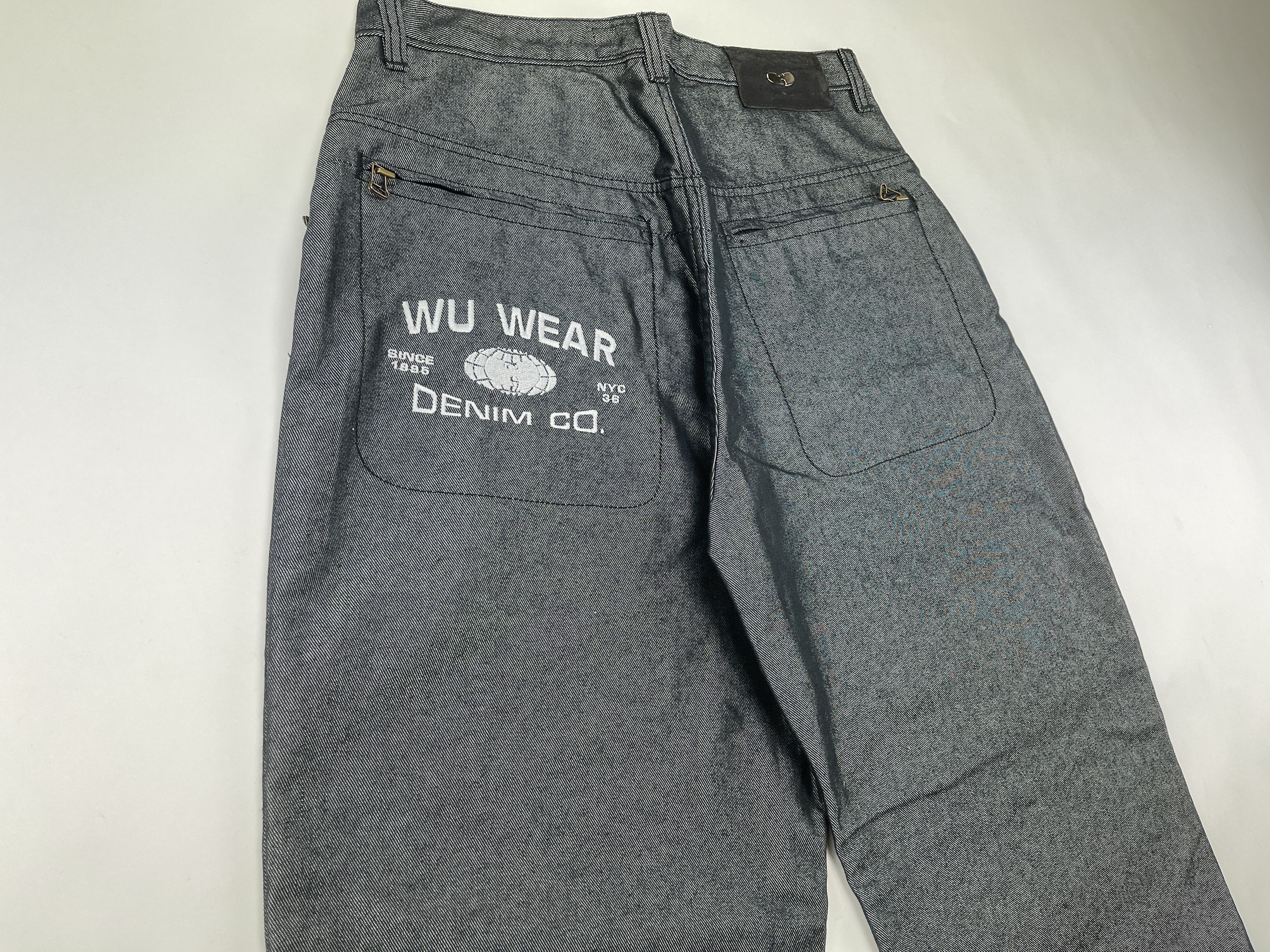 Wu-Tang Clan WU WEAR jeans, shiny gray silver metallic vintage hip hop 32 Size US 32 / EU 48 - 5 Thumbnail
