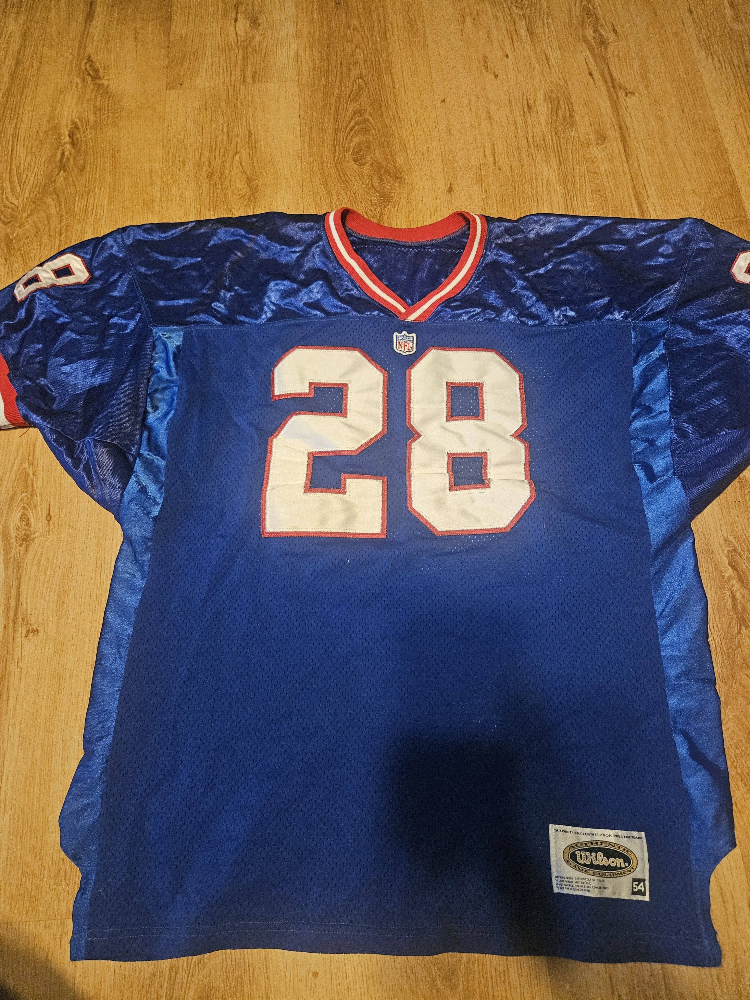 Wilson New york giants #28 tyrone Wheatley Jersey by Wilson Size US XXL / EU 58 / 5 - 1 Thumbnail