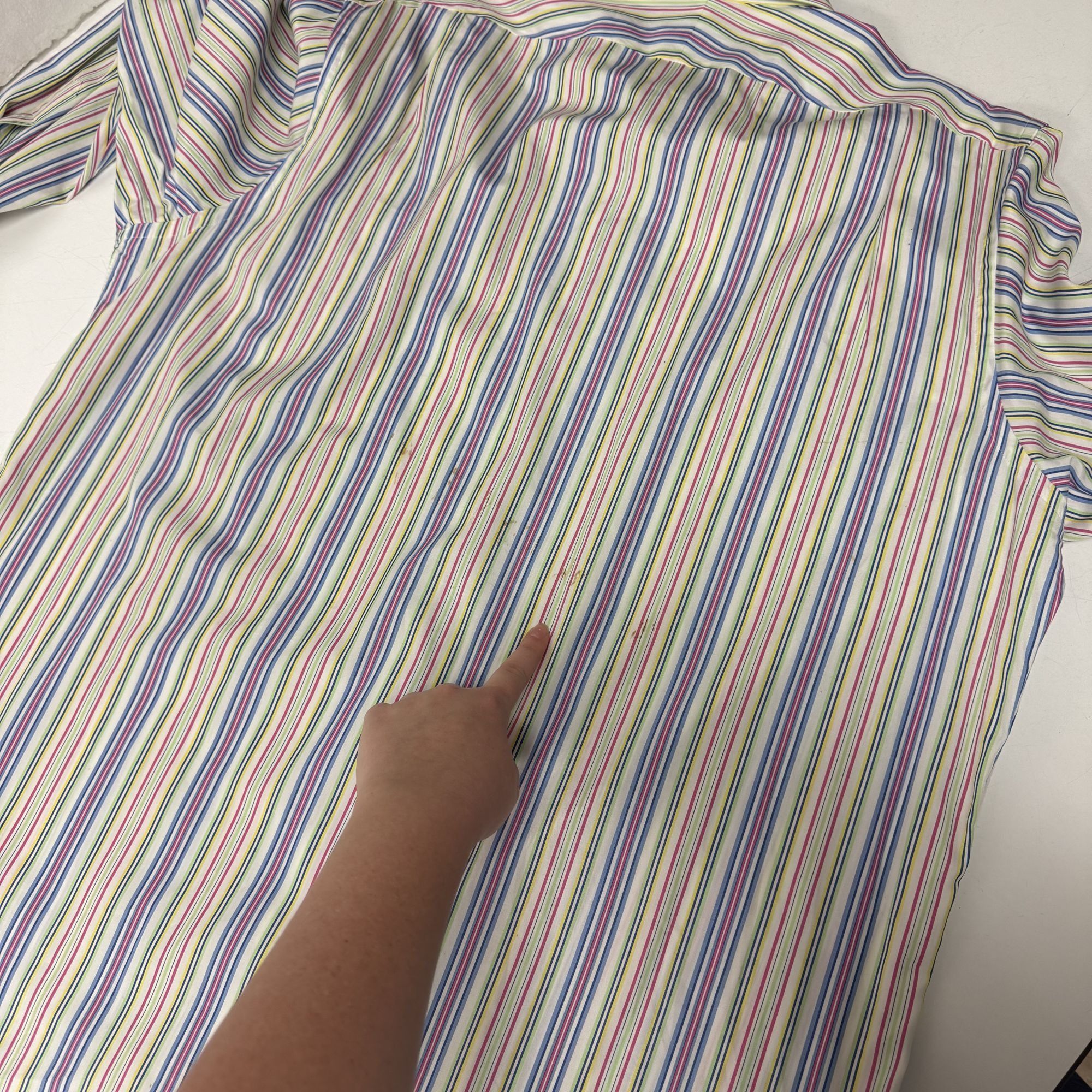 Ralph Lauren Purple Label Vtg Ralph Lauren Italy PURPLE LABEL RAINBOW Stripe Shirt Size US XL / EU 56 / 4 - 9 Thumbnail
