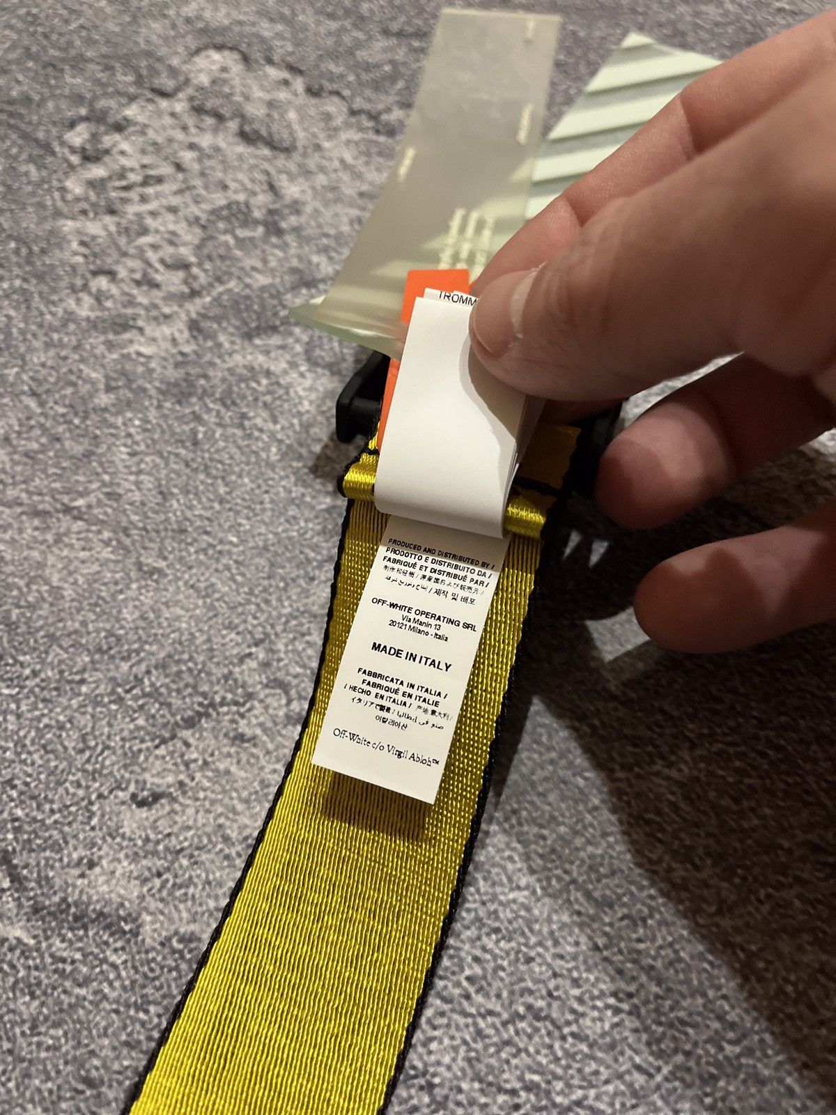 Off-White Off-White Industrial Belt Yellow Black | Grailed