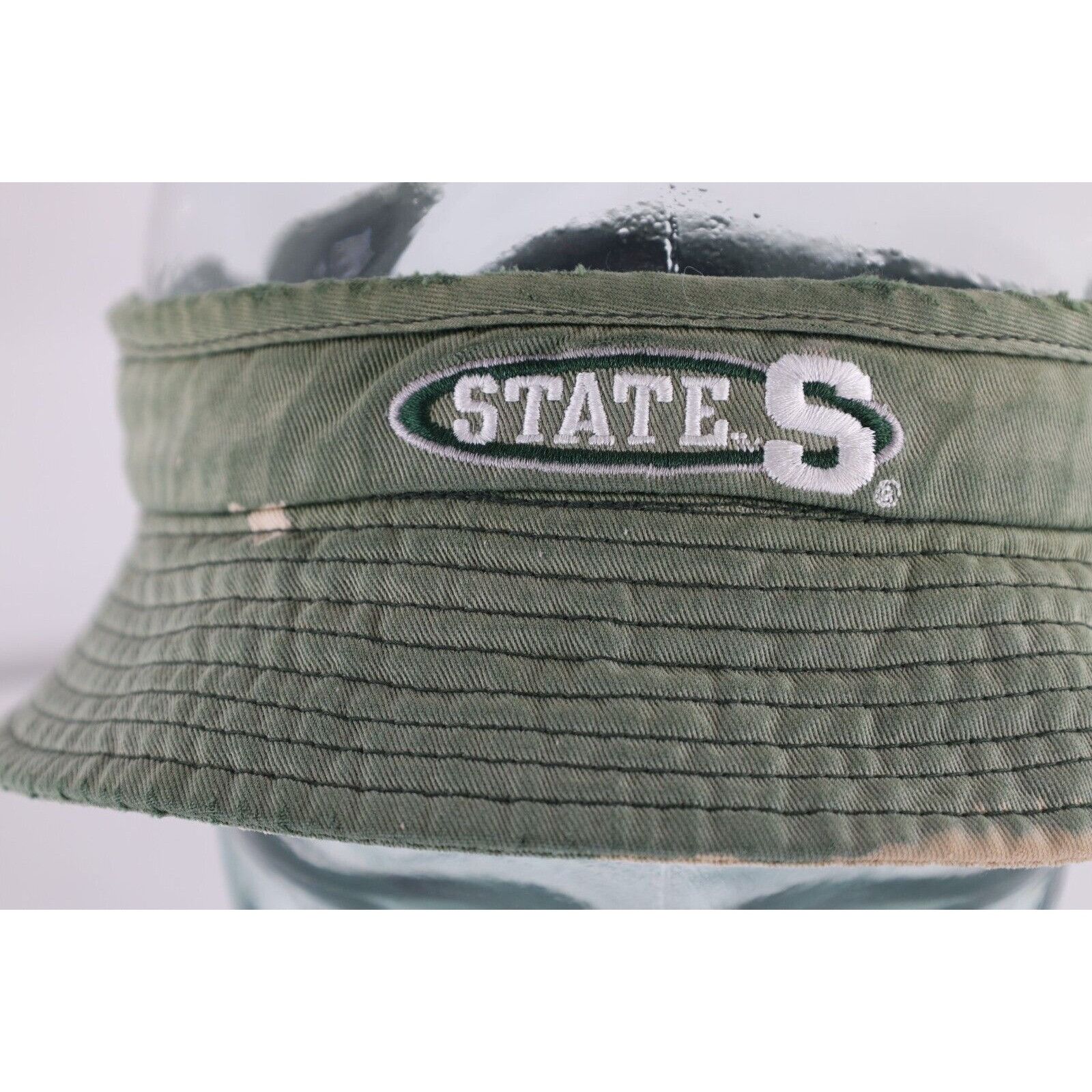 Vintage Vintage 90s Michigan State University Visor Band Hat Size ONE SIZE - 2 Thumbnail