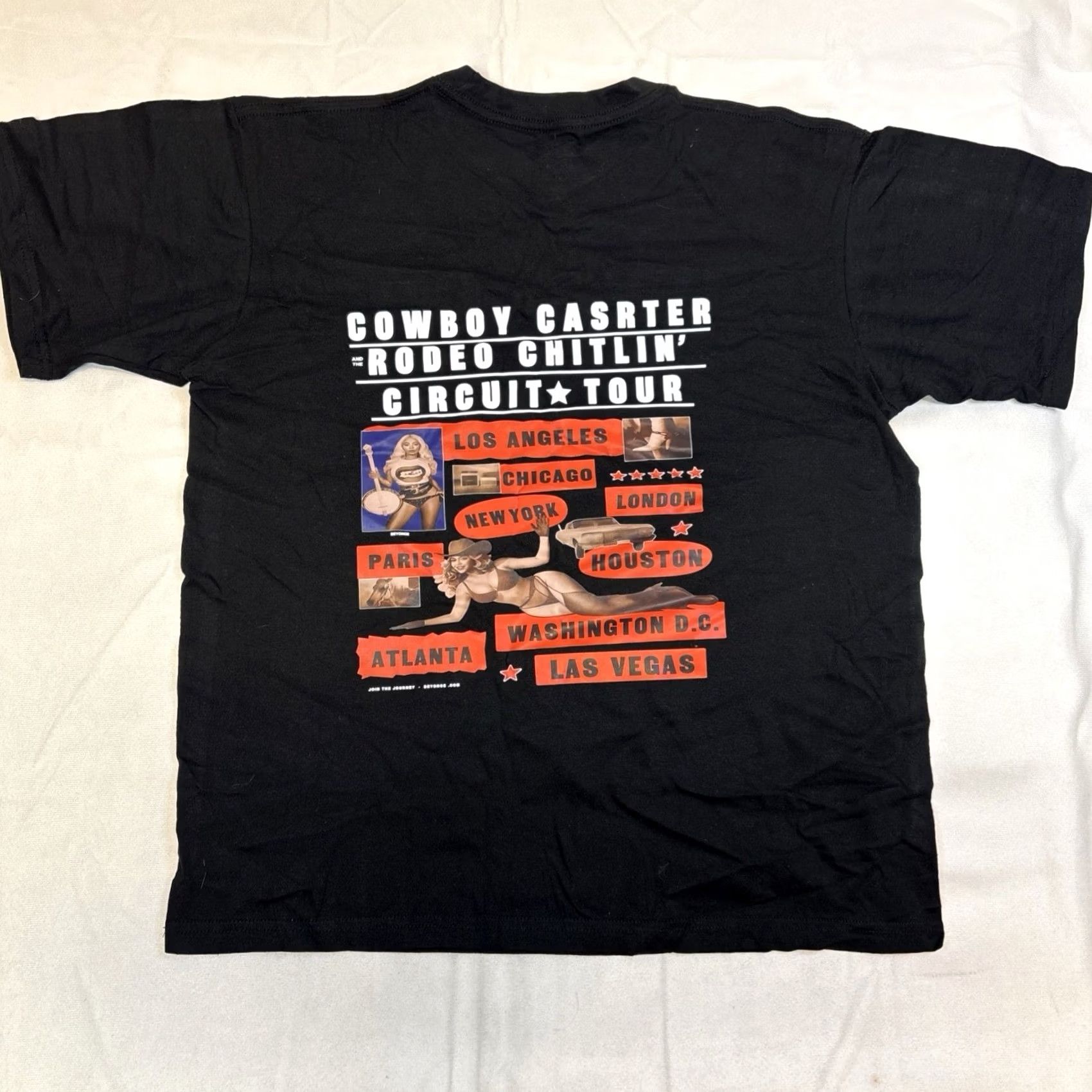 Vintage Beyonce Cowboy Carter And The Rodeo Chitlin 25' Tour Tee Unisex XL Black Shirt Mens XL Beyoncé Cowboy Carter 25' Tour Tee Black Size US XL / EU 56 / 4 - 5 Thumbnail