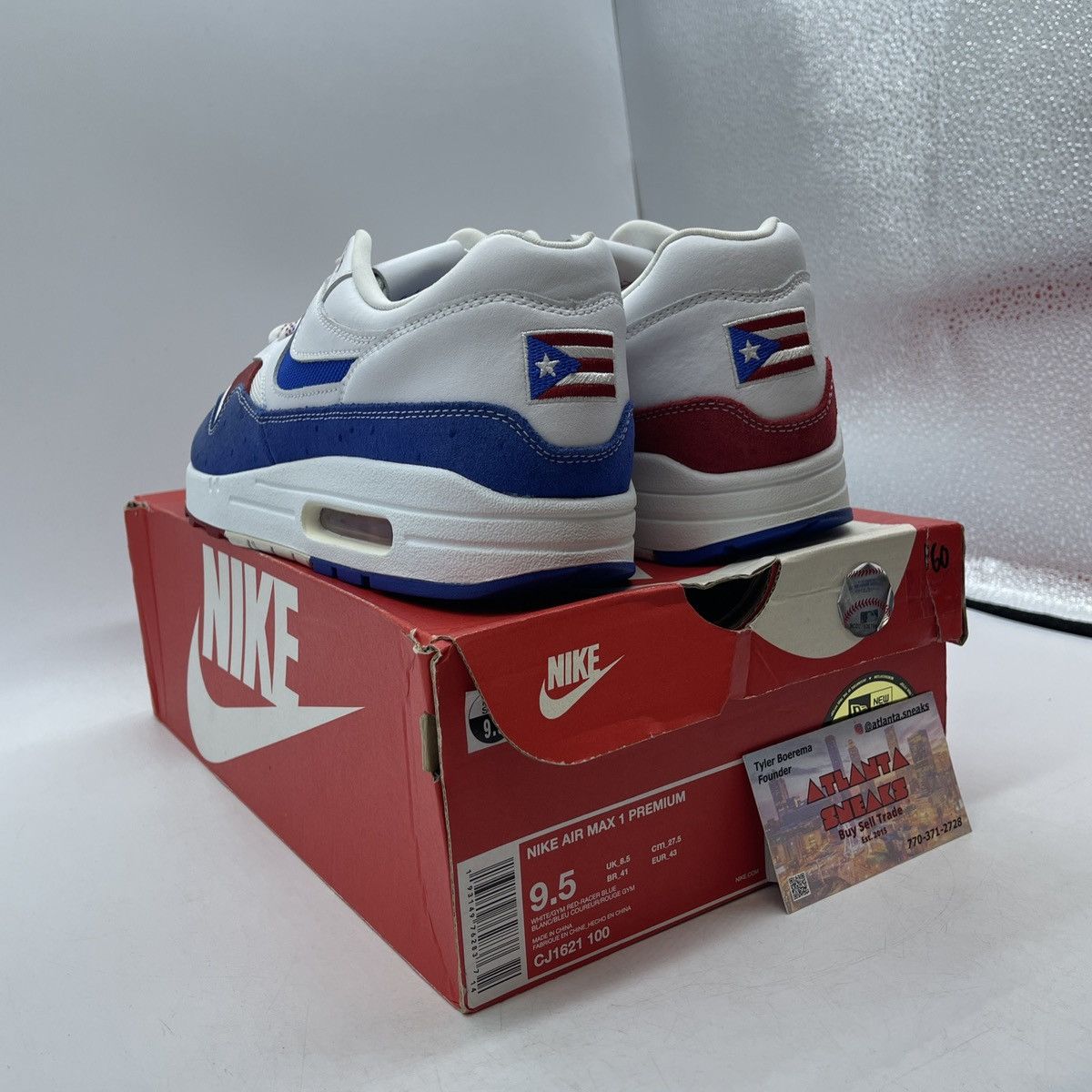 Nike Air max 1 Puerto Rico Size US 9.5 / EU 42-43 - 4 Thumbnail