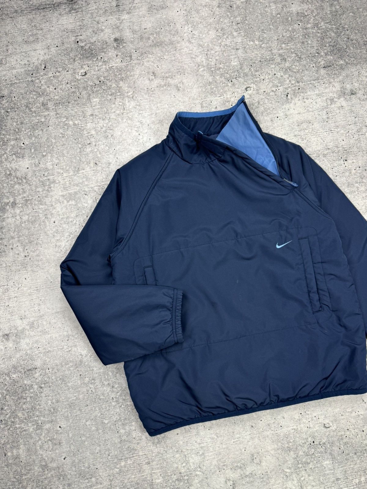 Nike × Vintage Vintage Nike 90’s Y2K Style Drill Nylon Anorak Bomber Jacket Size US S / EU 44-46 / 1 - 3 Thumbnail