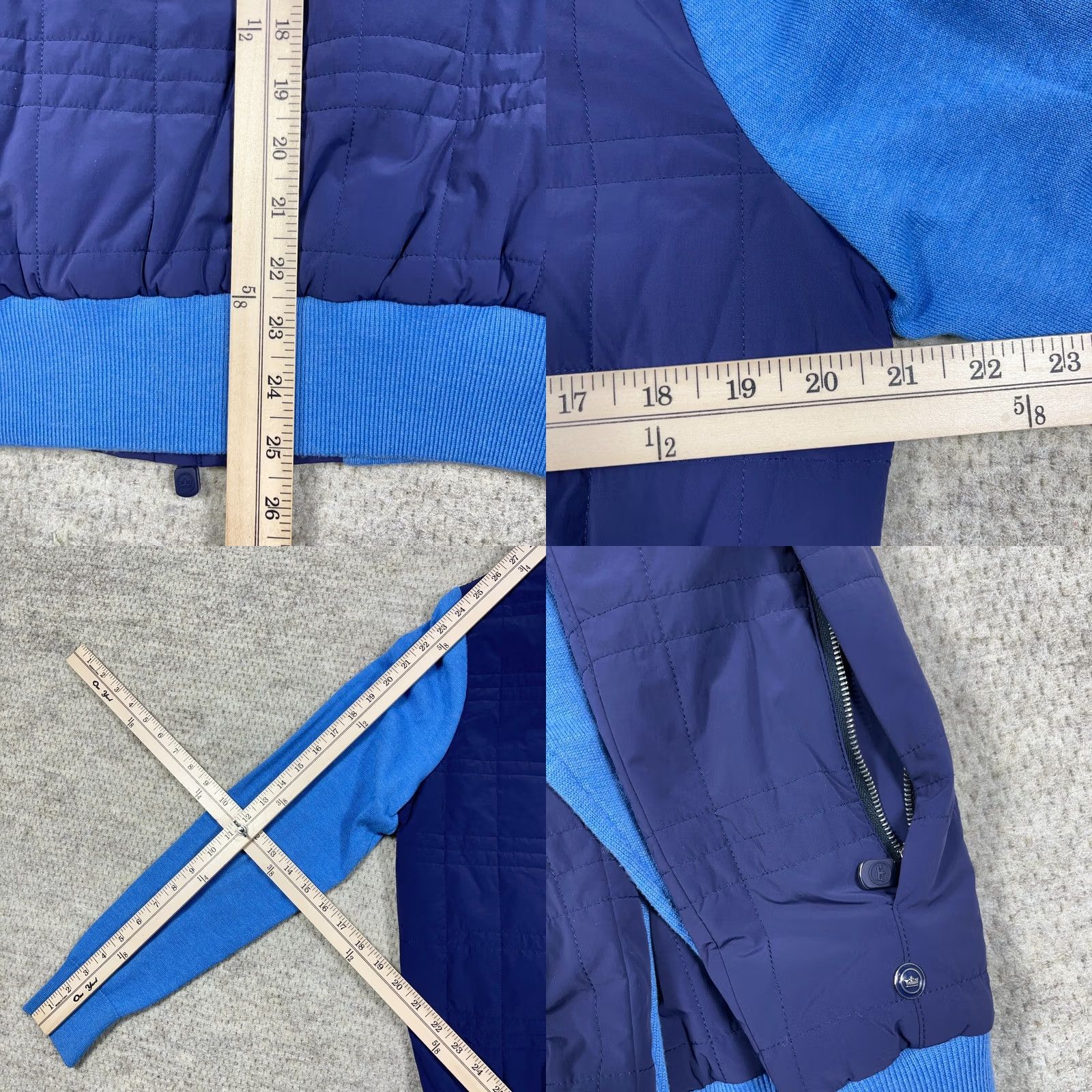 Peter Millar Peter Millar Stealth Light Jacket Men M Blue Quilted Full Zip Crown Size US M / EU 48-50 / 2 - 10 Thumbnail