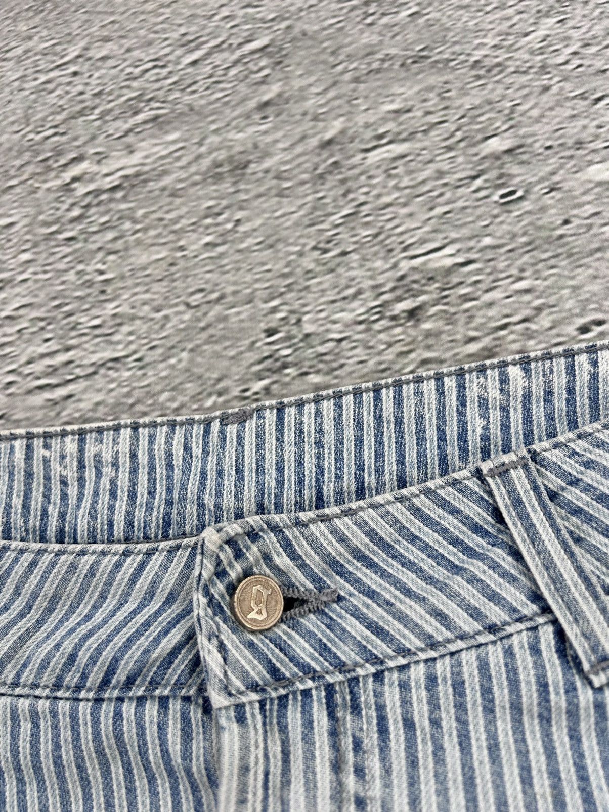 John Galliano Galliano mini denim skirt striped blue Size 30" / US 8 / IT 44 - 8 Thumbnail