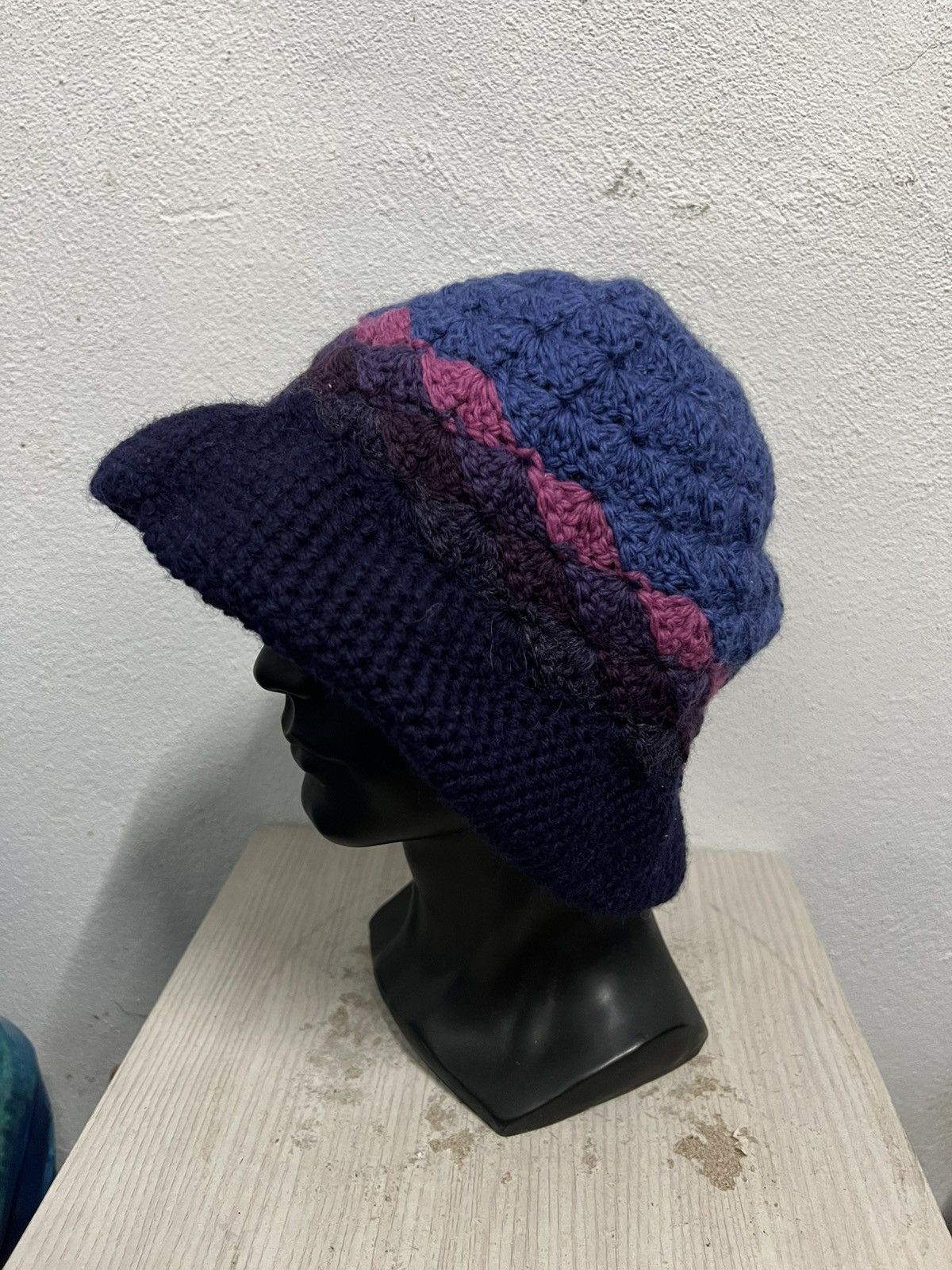 Vintage Vintage Knit Handmade Beanie Hat Size ONE SIZE - 3 Thumbnail