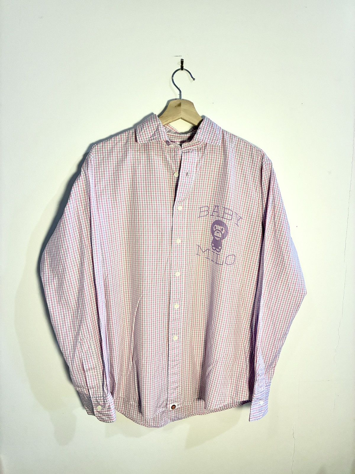 Bape Baby Milo Button Up Size US M / EU 48-50 / 2 - 1 Thumbnail