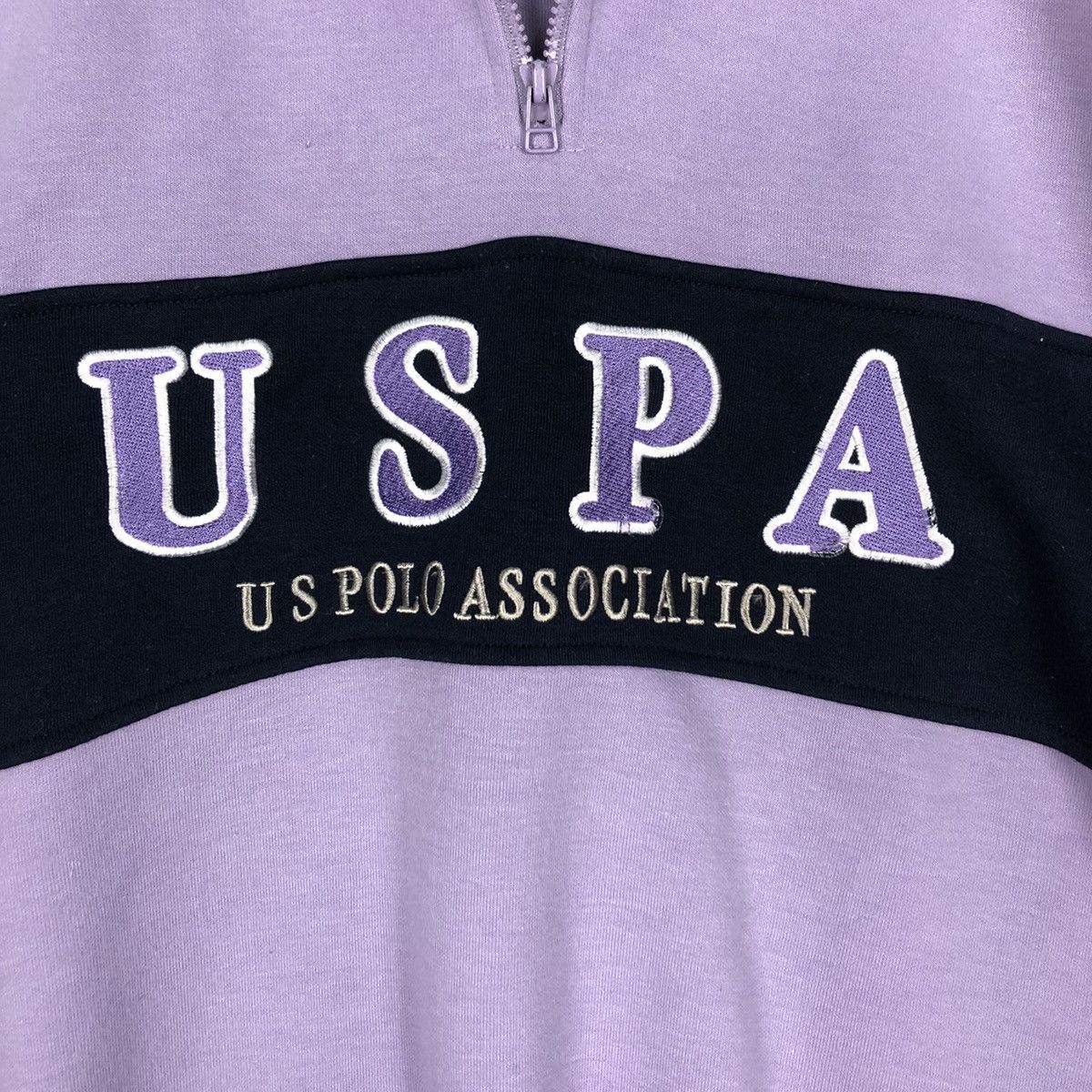 Vintage Vintage USPA us polo Half zip jumper Sweatshirt Medium Size US M / EU 48-50 / 2 - 12 Thumbnail