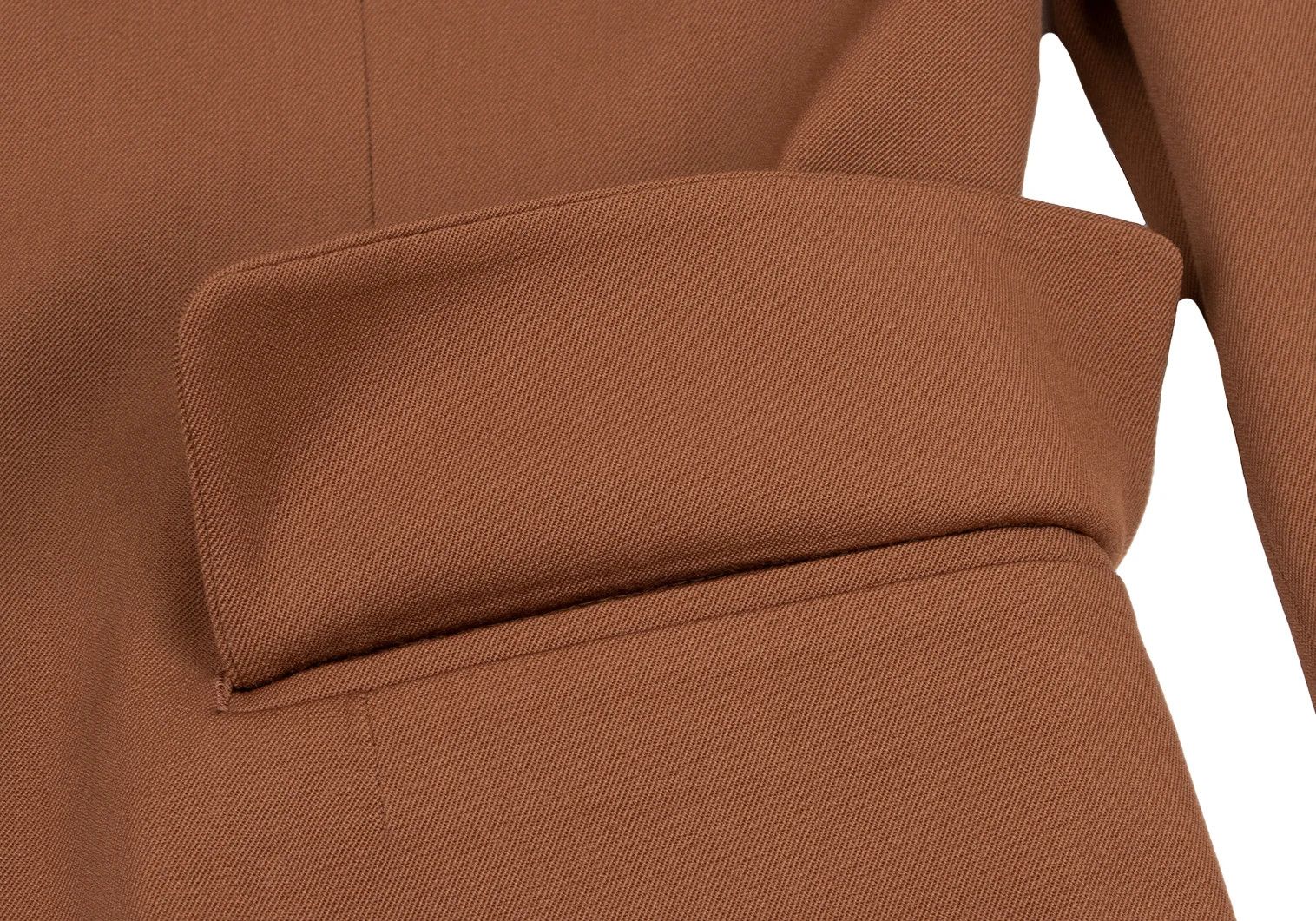 Jean Paul Gaultier Wool Gabardine Jacket with Button Design in Brown Size US M / EU 48-50 / 2 - 12 Thumbnail