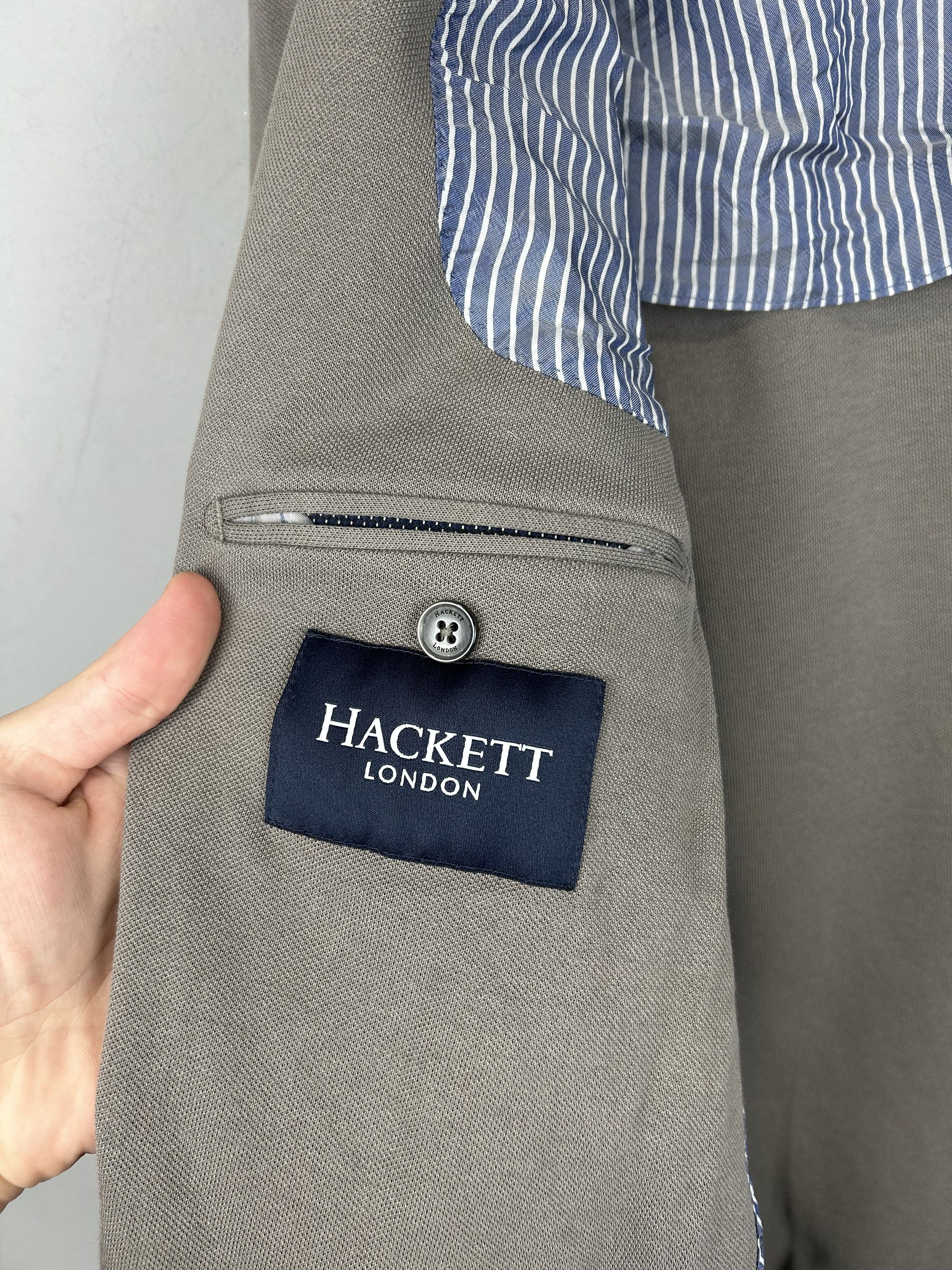 Hackett Hackett Piquet Blazer London Jacket 945 Grey Men's 42L Size Size 42L - 2 Thumbnail