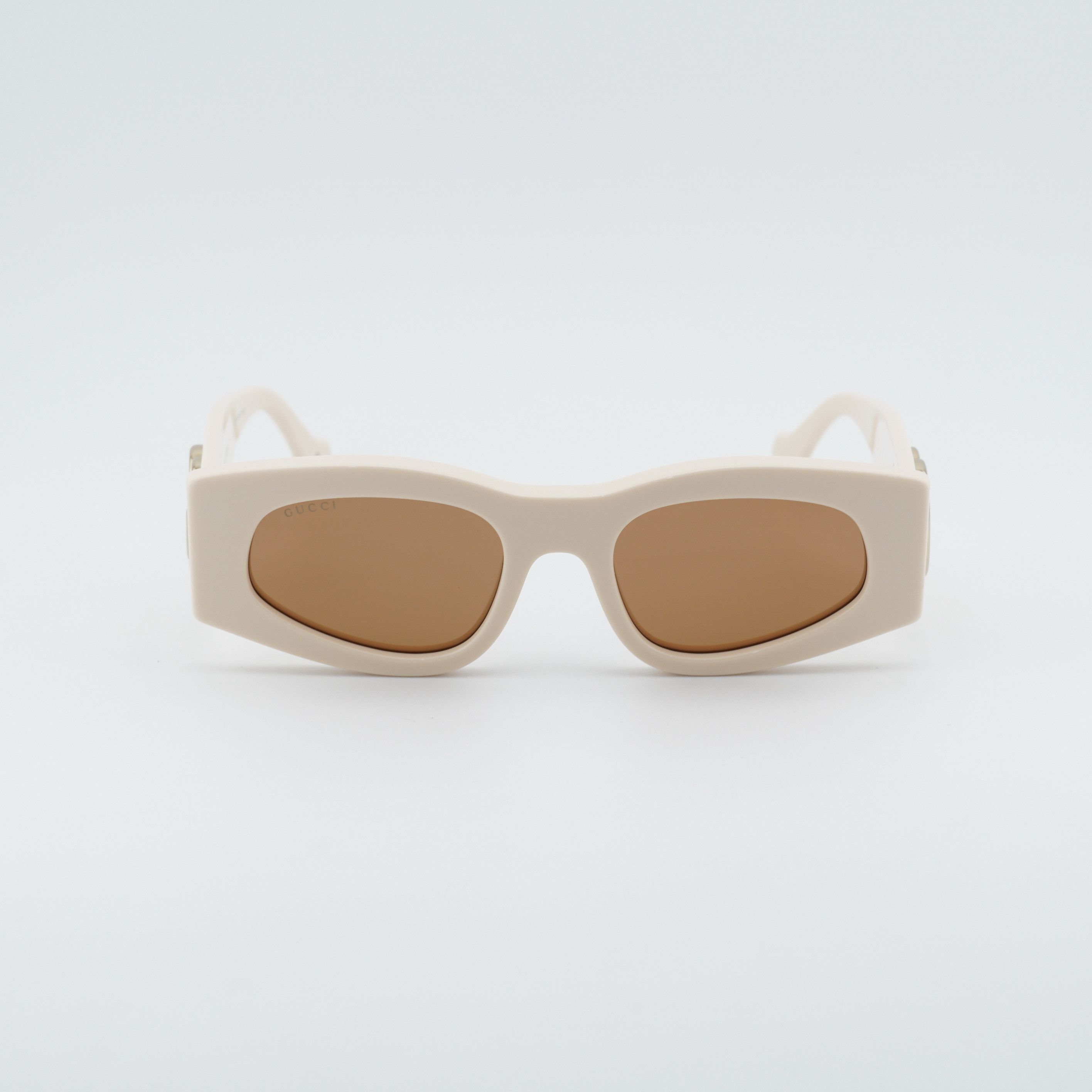 Gucci Gucci GG1754S 003 Women Sunglasses Beige Rectangle Frame Size ONE SIZE - 5 Thumbnail