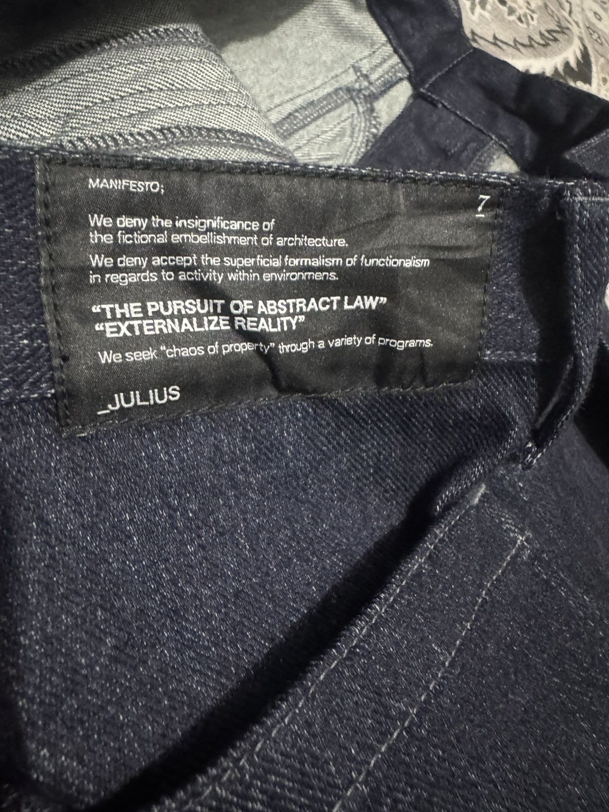 Designer × Julius Julius 7 FW11 Blue Denim Exhibition Sample Carpenter Jeans Size US 33 - 7 Thumbnail