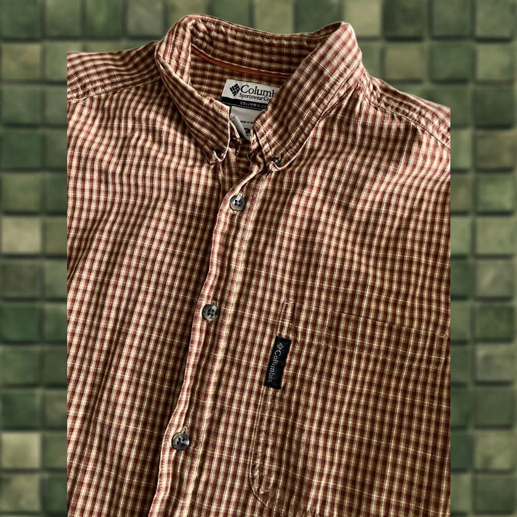 Vintage Columbia Shirt Mens Medium Red Plaid Button-Down Long Sleeve Cotton Pocket Shirt Size US M / EU 48-50 / 2 - 1 Thumbnail