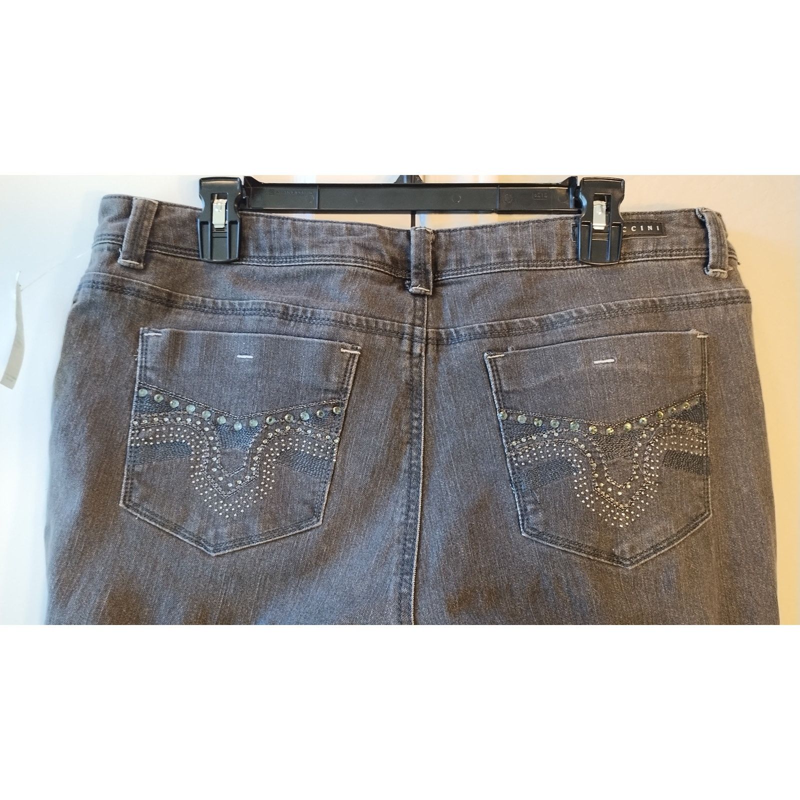 Bacco Bucci Baccini Women Stretch Straight Leg Gray Denim Jeans Size 14 Size 36" / US 14 / IT 50 - 7 Thumbnail