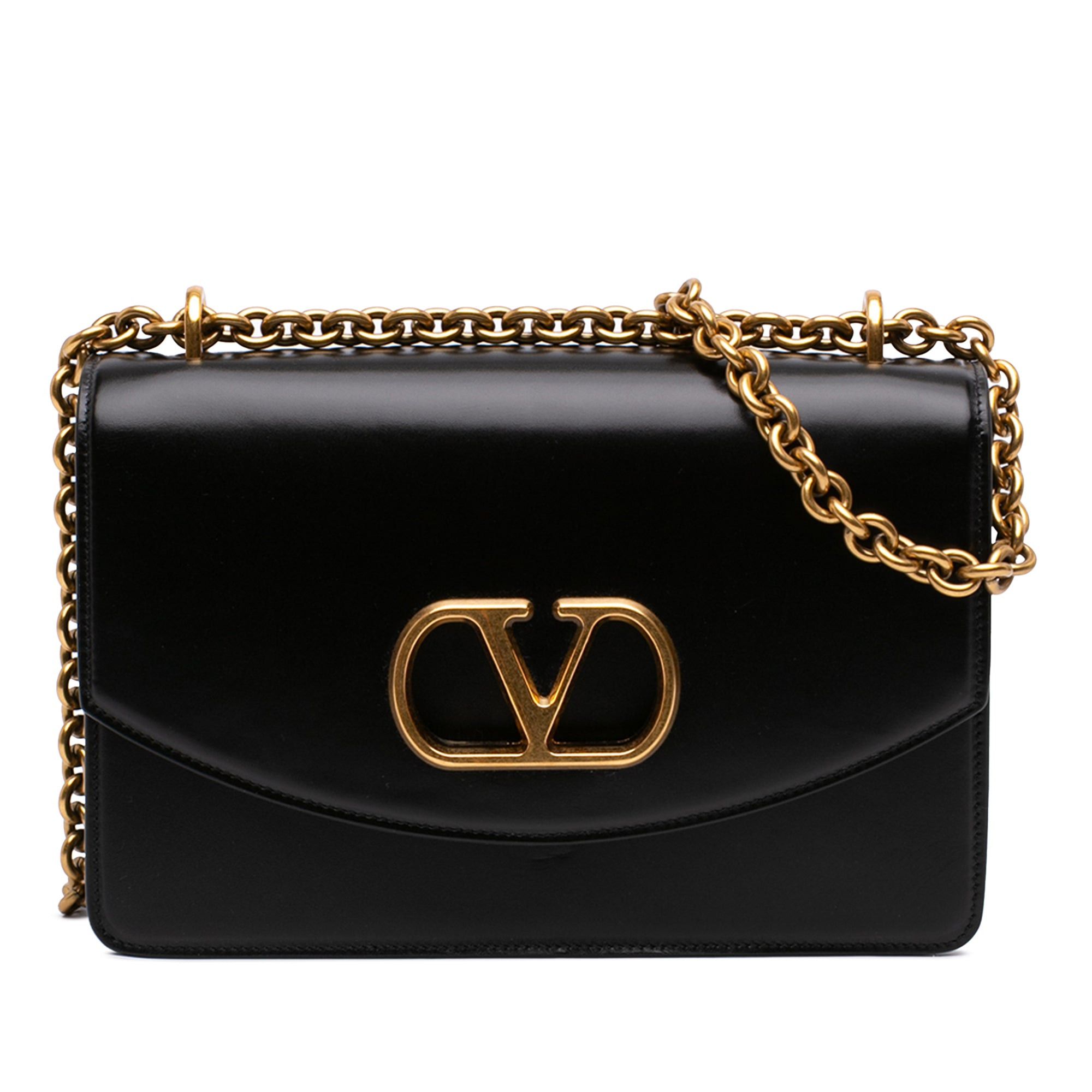 Valentino Shiny Calfskin VLogo Vain Crossbody Size ONE SIZE - 1 Thumbnail