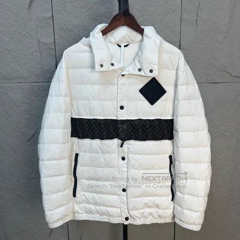 Fendi Fendi White Hooded Down Jacket Adjustable Length Size US M / EU 48-50 / 2 - 1 Thumbnail