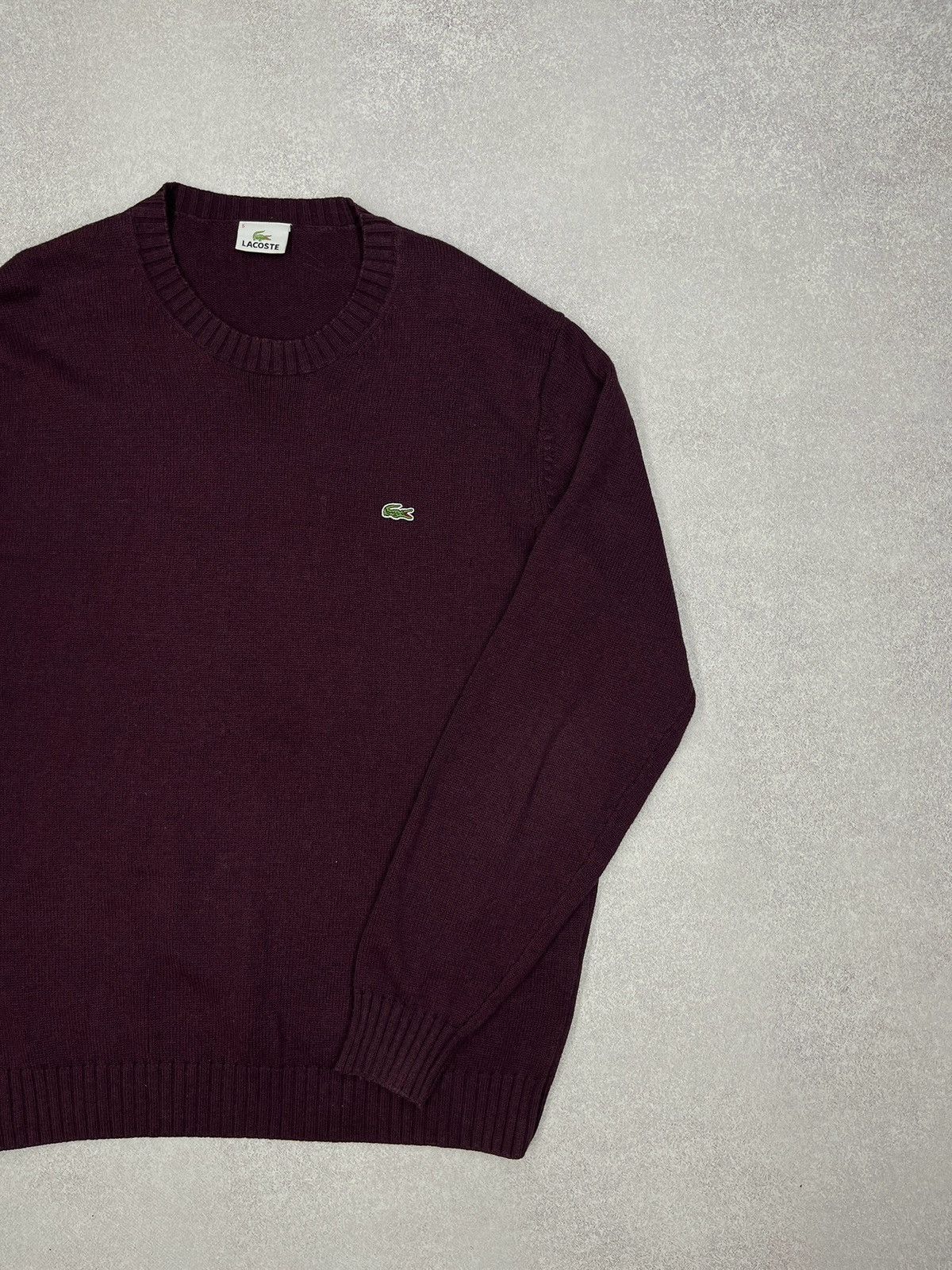 Vintage Lacoste Sweater Burgundy Y2K