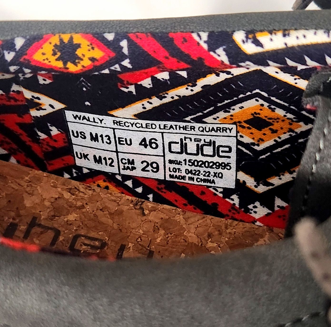 Other Hey Dude Men's Wally Recycled Leather Rounded Toe SZ 13 Size US 13 / EU 46 - 8 Thumbnail