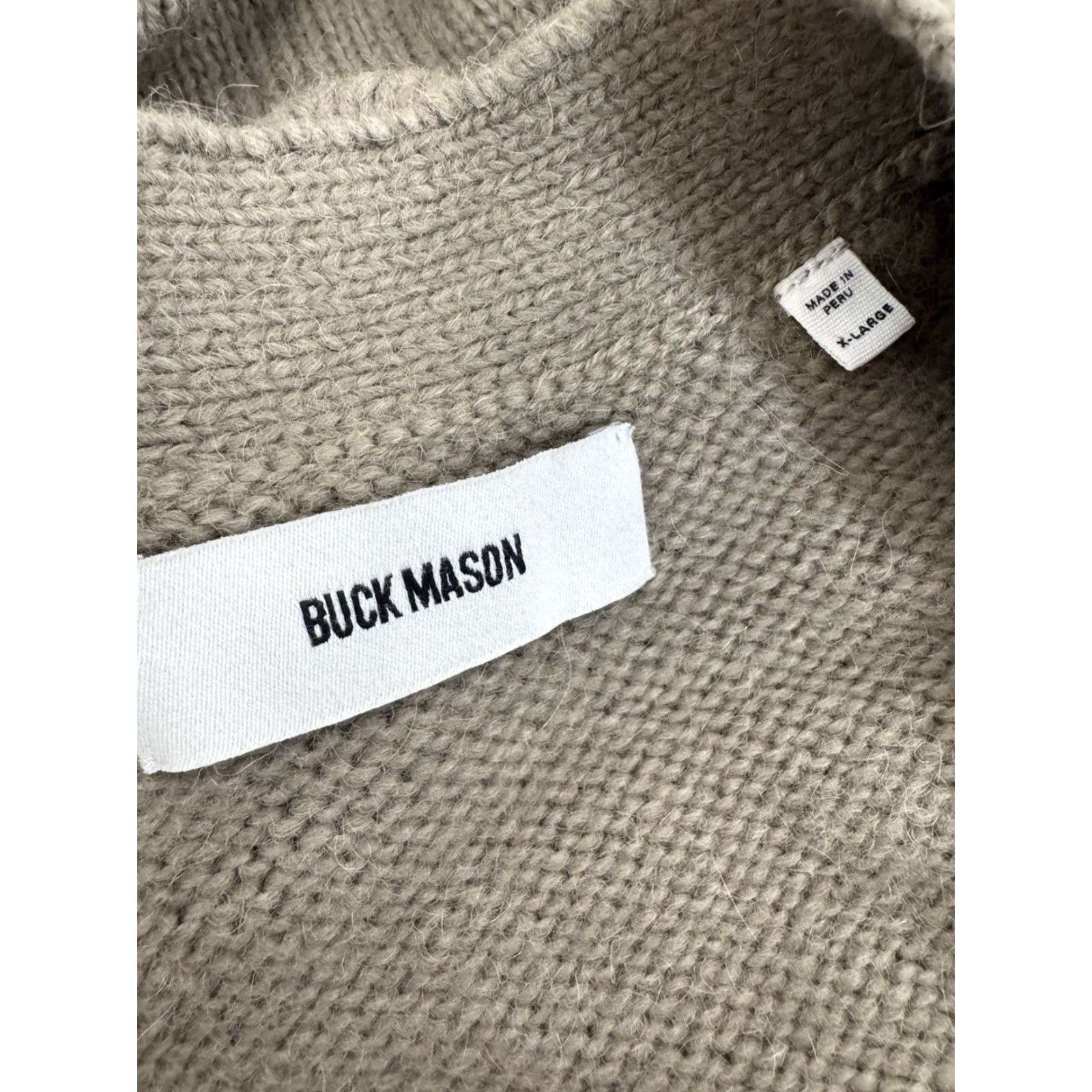 Buck Mason Buck Mason - Alpaca Cardigan Sweater Olive XL Women's XS? No, XL Size XL / US 12-14 / IT 48-50 - 4 Thumbnail