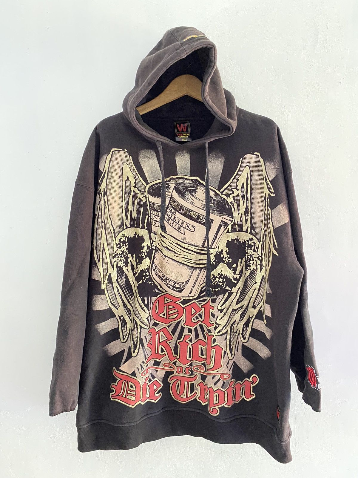 Rap Tees × Vintage Wear company big print oversized hoodie Size US XXL / EU 58 / 5 - 1 Thumbnail