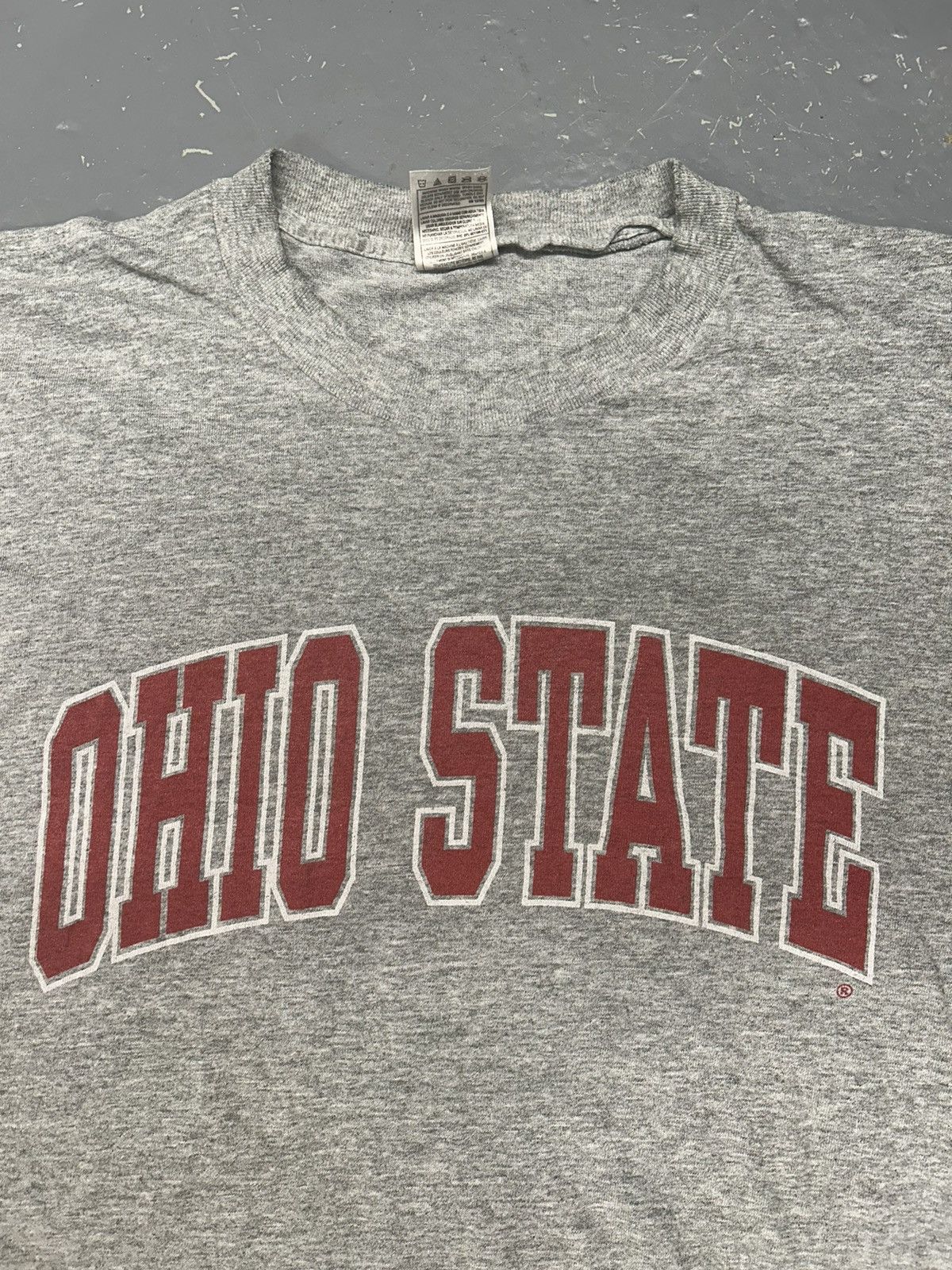Vintage Crazy Vintage Y2K Essential Grey Ohio State Script Tee Shirt Size US XL / EU 56 / 4 - 2 Thumbnail