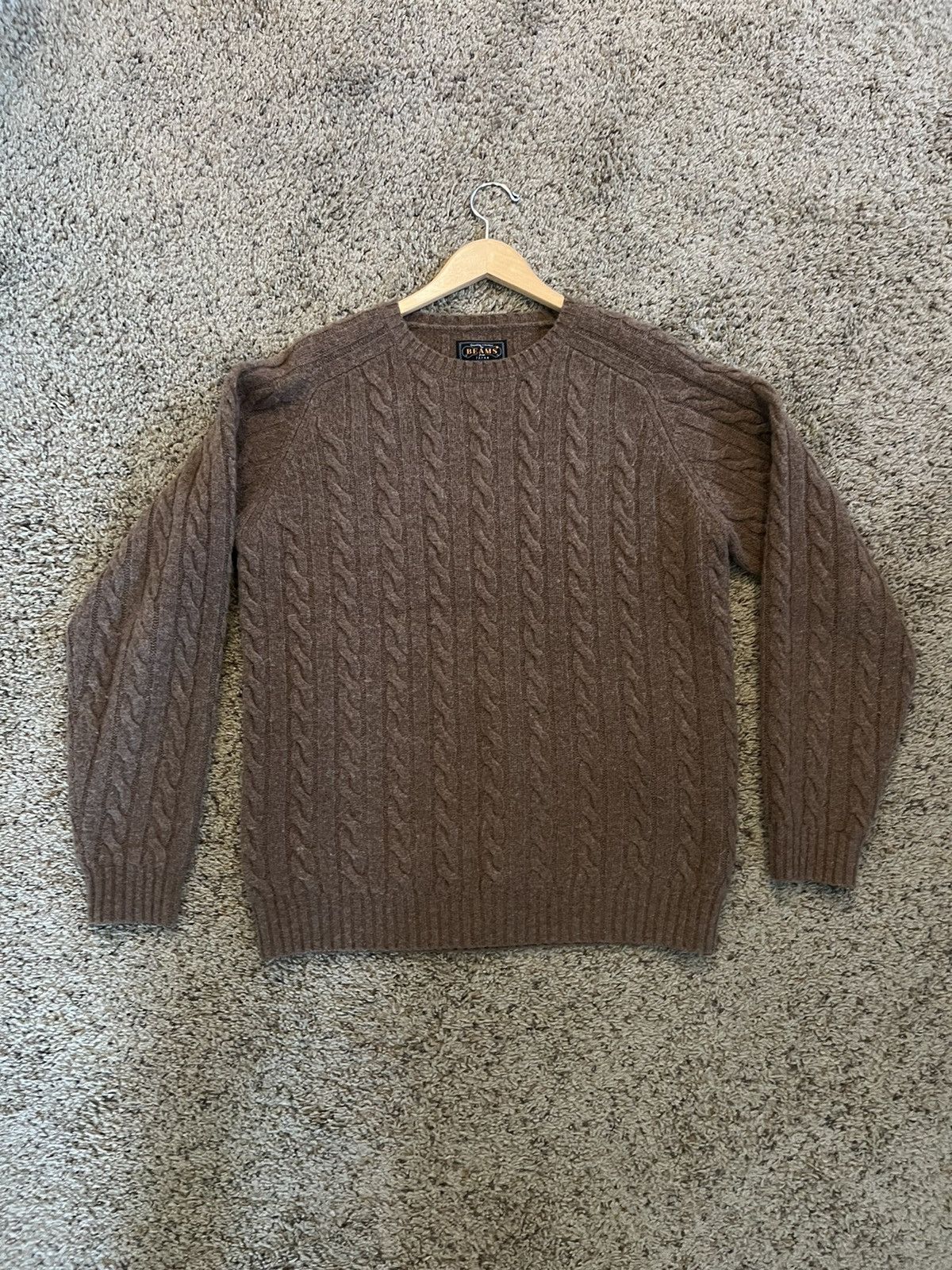 Beams Plus Cable Knit Crewnweck Sweater Size US L / EU 52-54 / 3 - 1 Thumbnail