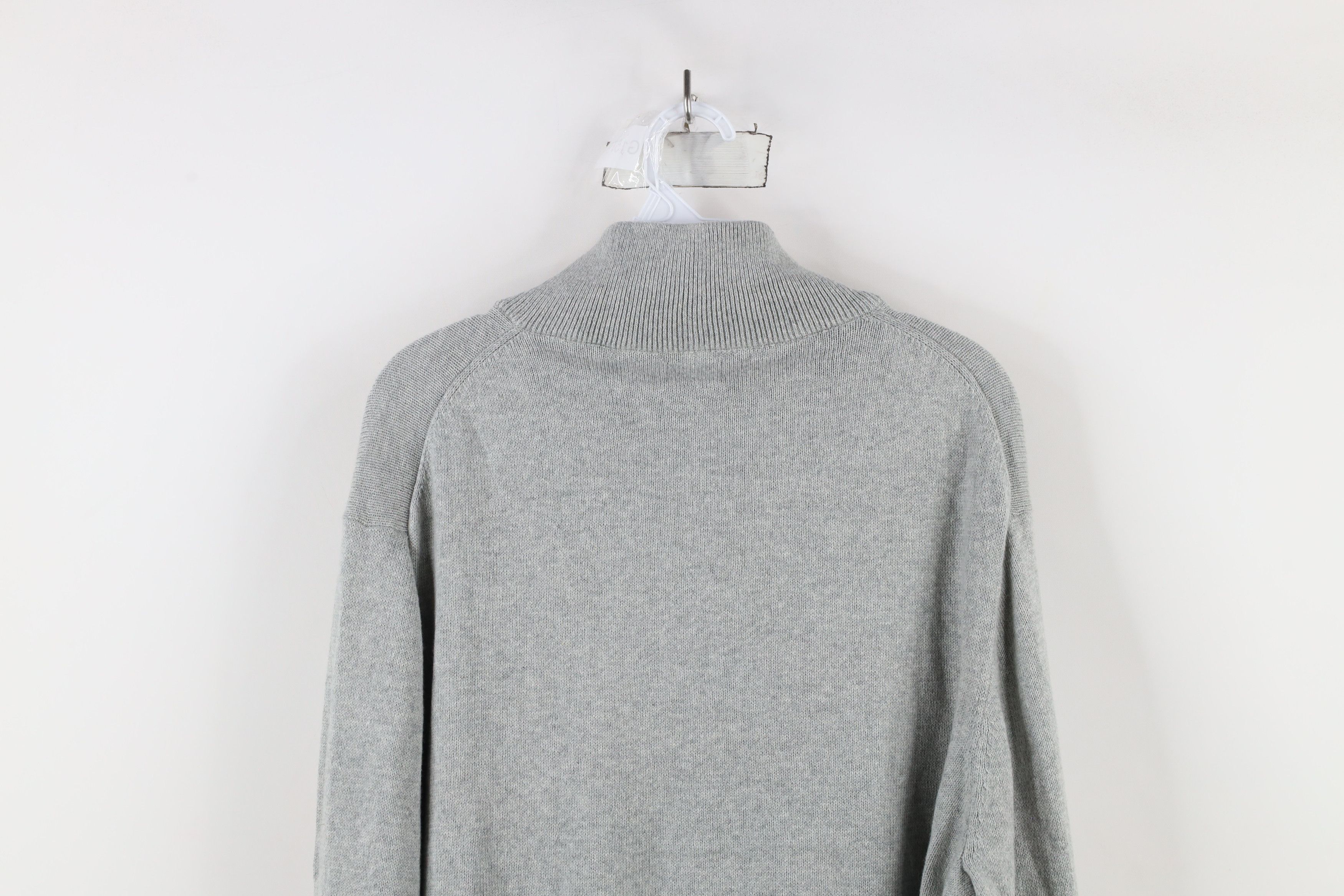 J.Crew × Vintage New J Crew Blank Cotton Knit Half Zip Pullover Sweater Gray Size US XXL / EU 58 / 5 - 10 Thumbnail