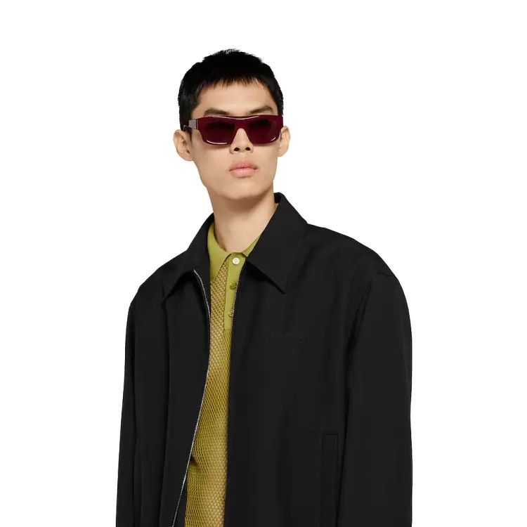 Gucci o1loc1c1125 823645 Embossed Wool Twill Zip Jacket in Black Size US M / EU 48-50 / 2 - 4 Thumbnail