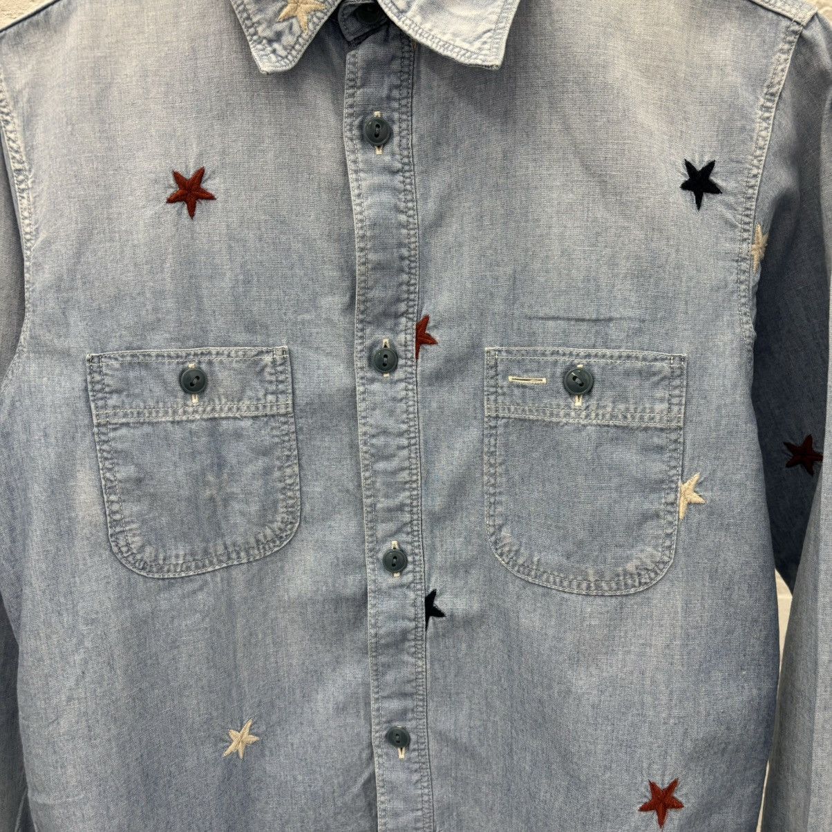 Kapital Embroidered Star Chambray Shirt Size US S / EU 44-46 / 1 - 2 Thumbnail