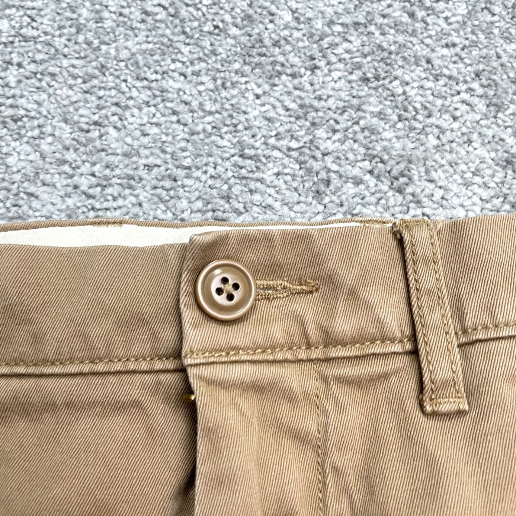J.Crew J.CREW Chino Pants Mens 31x30 Brown Cotton Casual Stretch Straight Size US 31 - 3 Thumbnail