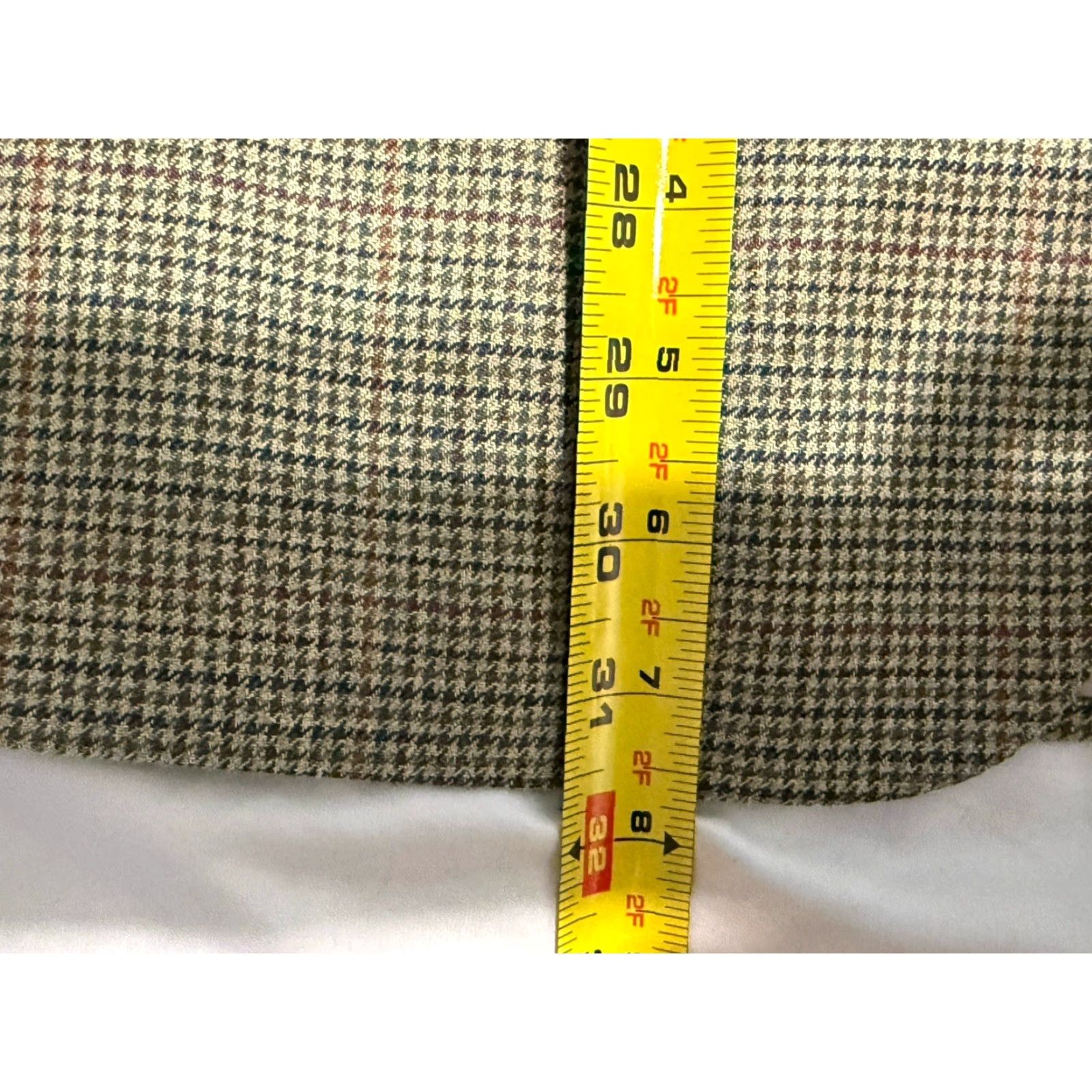Ralph Lauren Ralph Lauren Mens Blazer Sport Coat Houndstooth Wool Silk 42R Notch Lapel Single-Breasted 2-Button Front Dress Coat Size 42R - 3 Thumbnail