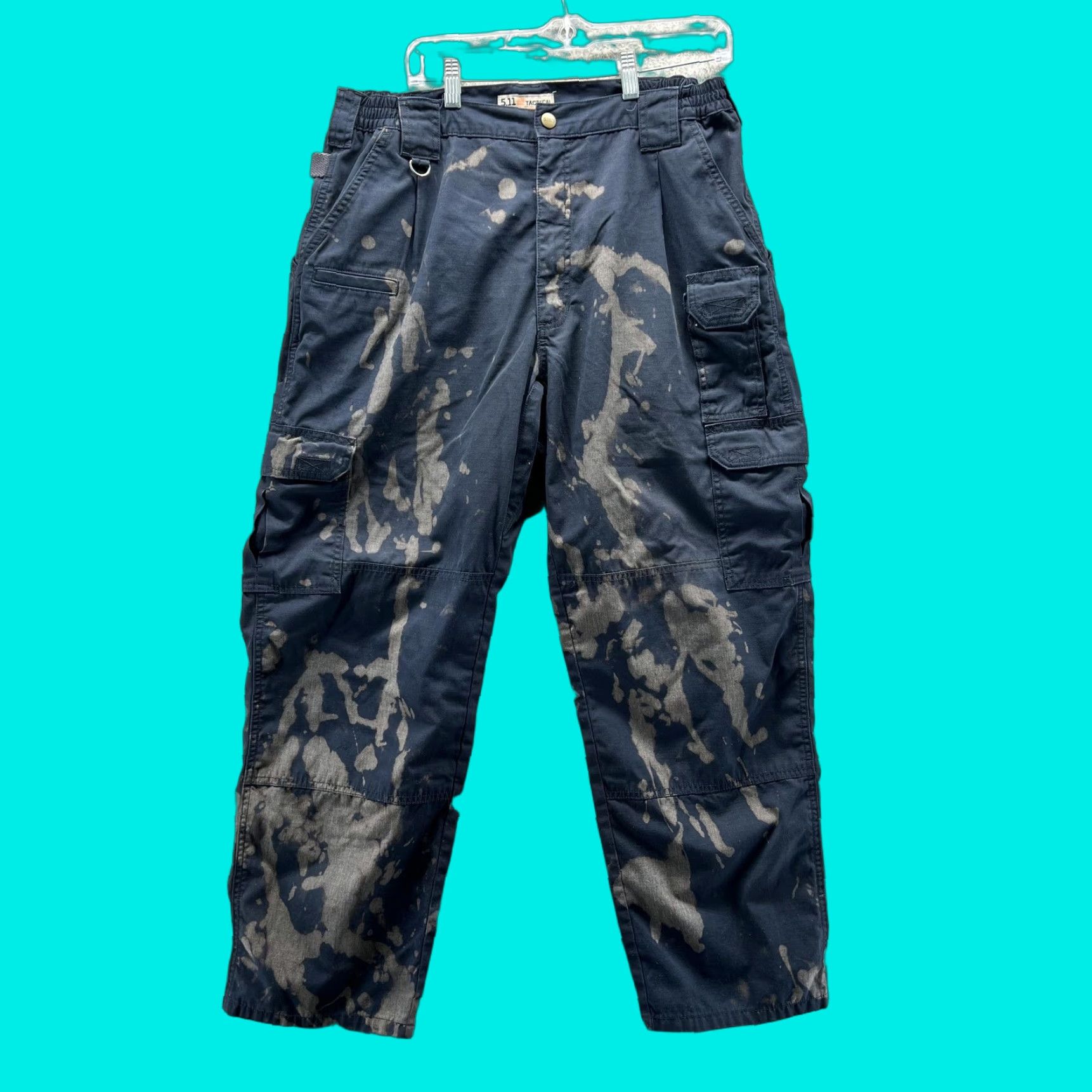 Vintage 5.11 Tactical Pants Mens 36x30 Black Cargo Ripstop Workwear Bleach Stained Size US 36 / EU 52 - 1 Thumbnail
