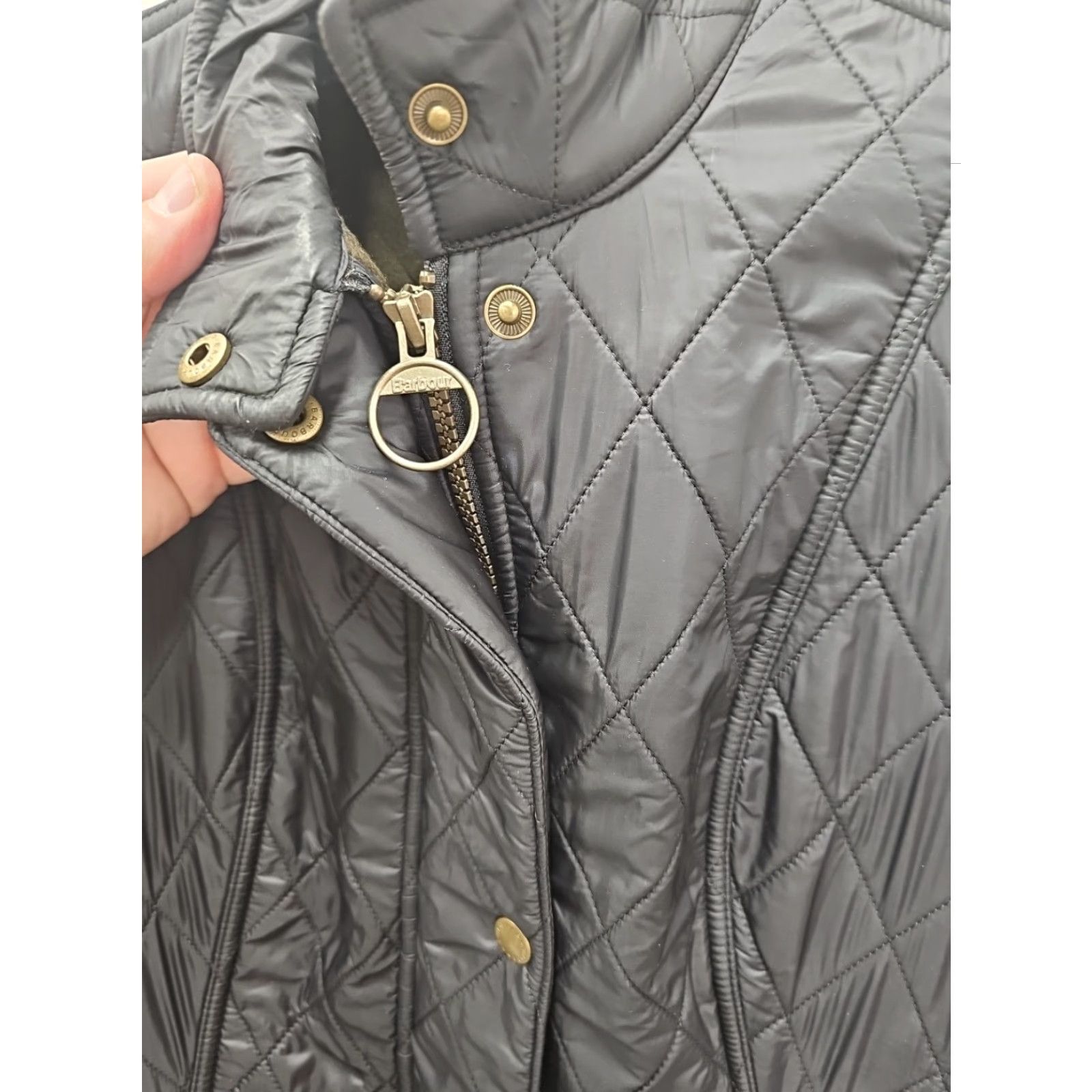Barbour VINTAGE Barbour Women’s Betty Quilted Fleece Lined Vest Black Sz 4 Size S / US 4 / IT 40 - 3 Thumbnail