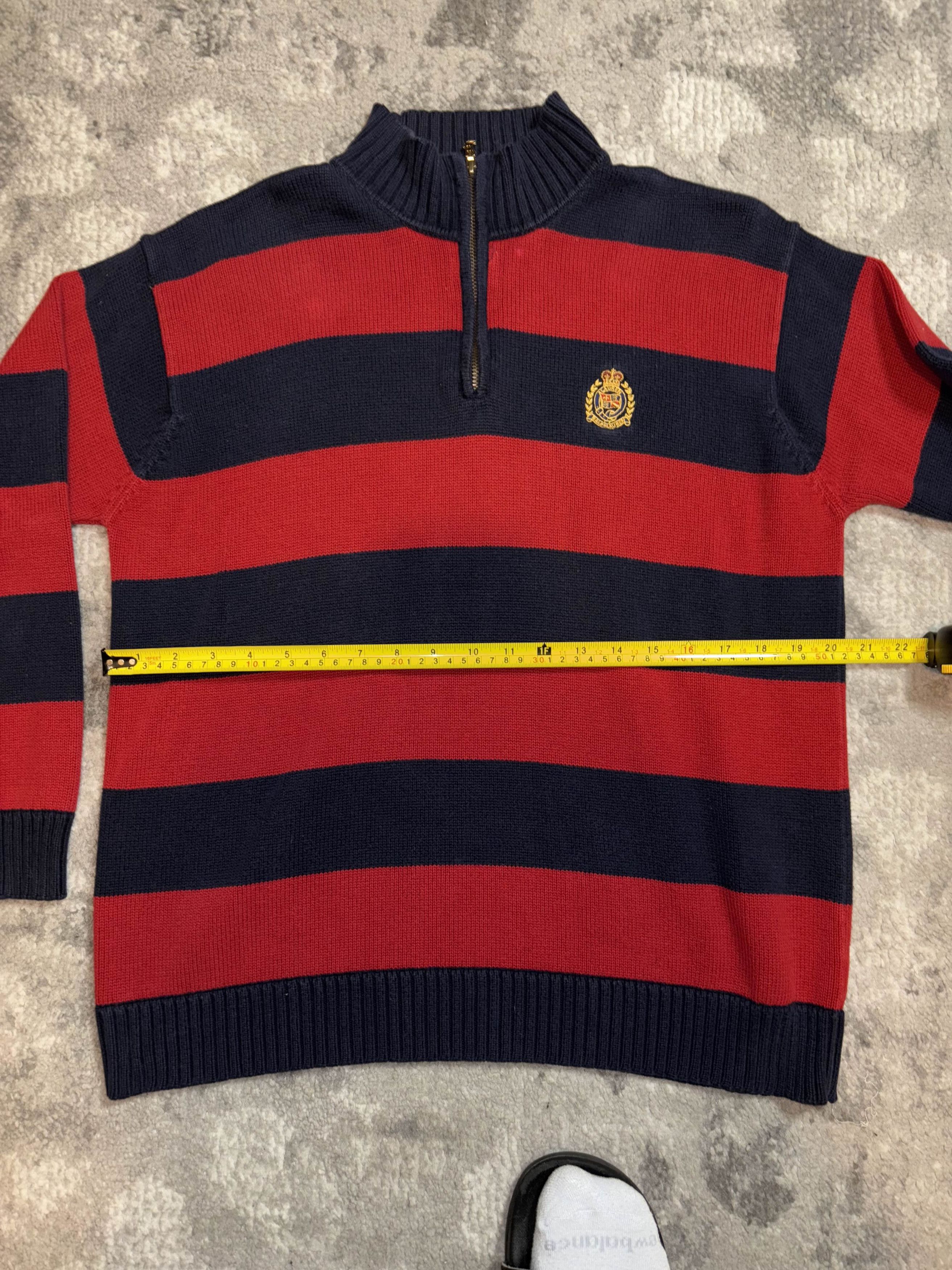 Polo Ralph Lauren Vintage Polo Ralph Lauren Striped Quarter Zip Size M / US 6-8 / IT 42-44 - 8 Thumbnail