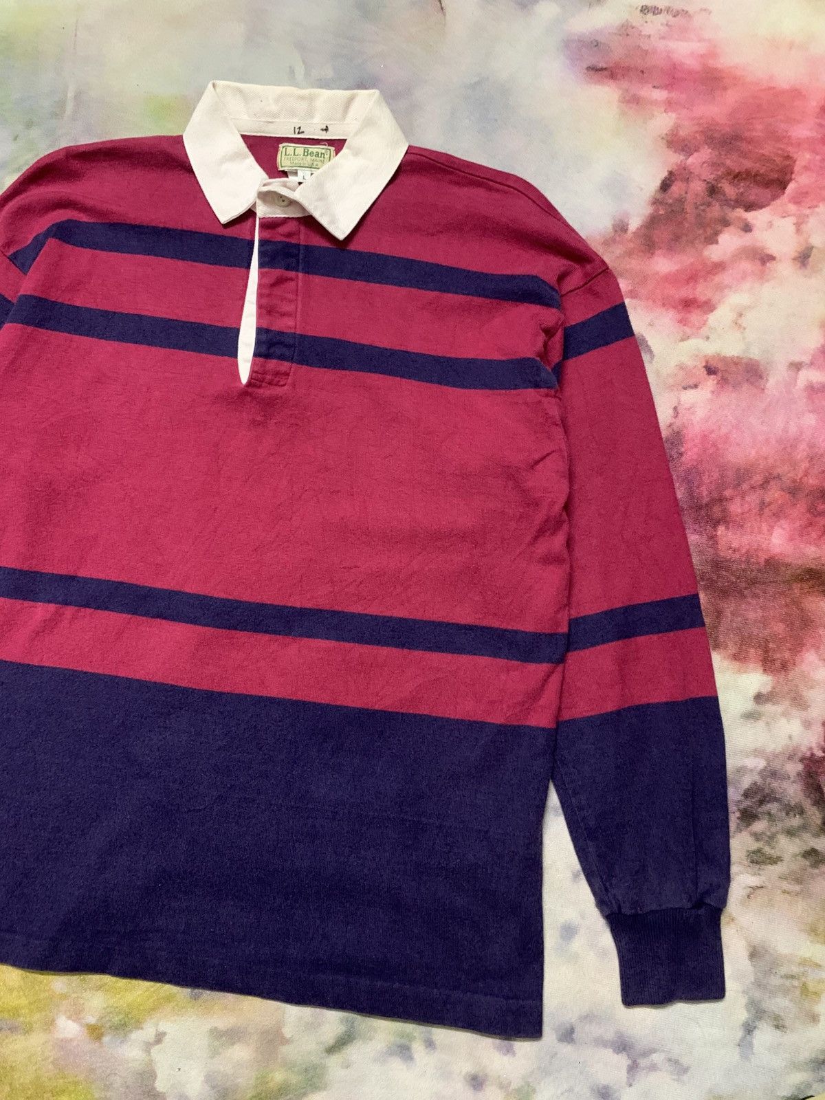 L.L. Bean Vintage 80/90’s LL BEAN Rugby Polo Made In Usa Size US L / EU 52-54 / 3 - 4 Thumbnail
