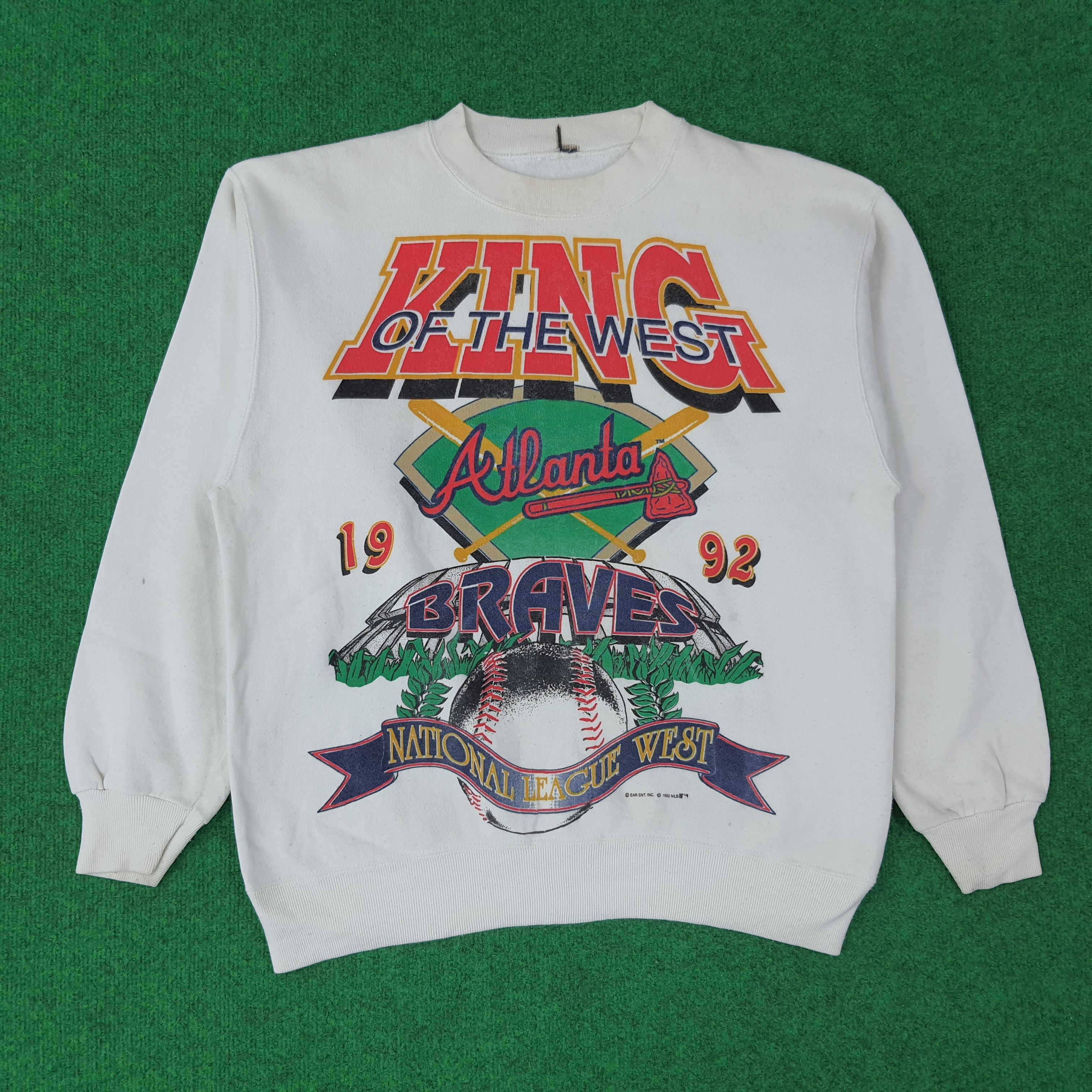 Issey Miyake Vintage Atlanta Braves 90s MLB Sports Sweatshirt C255N7 Size US M / EU 48-50 / 2 - 1 Thumbnail