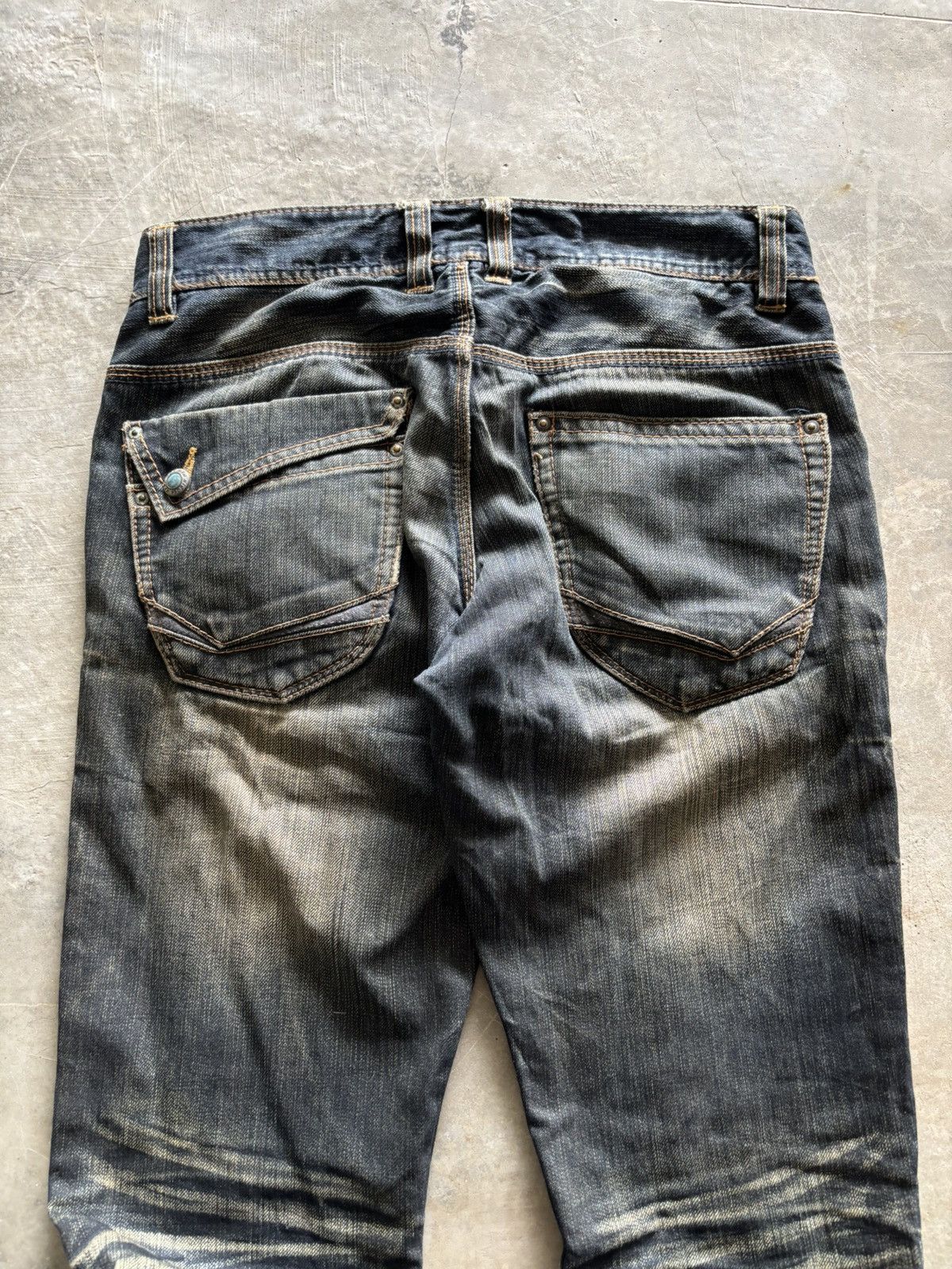 Japanese Brand FLARE DISTRESSED NICOLE CLUB FOR MEN RUSTY WASHED JAPANESE Size US 30 / EU 46 - 20 Thumbnail