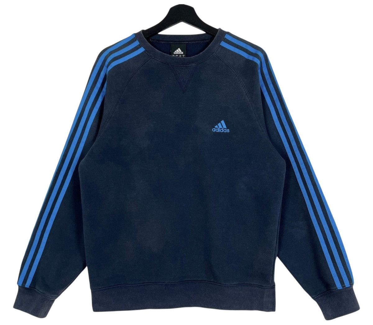 Adidas Distressed Adidas 3-Stripes Sweatshirt Size US S / EU 44-46 / 1 - 1 Thumbnail